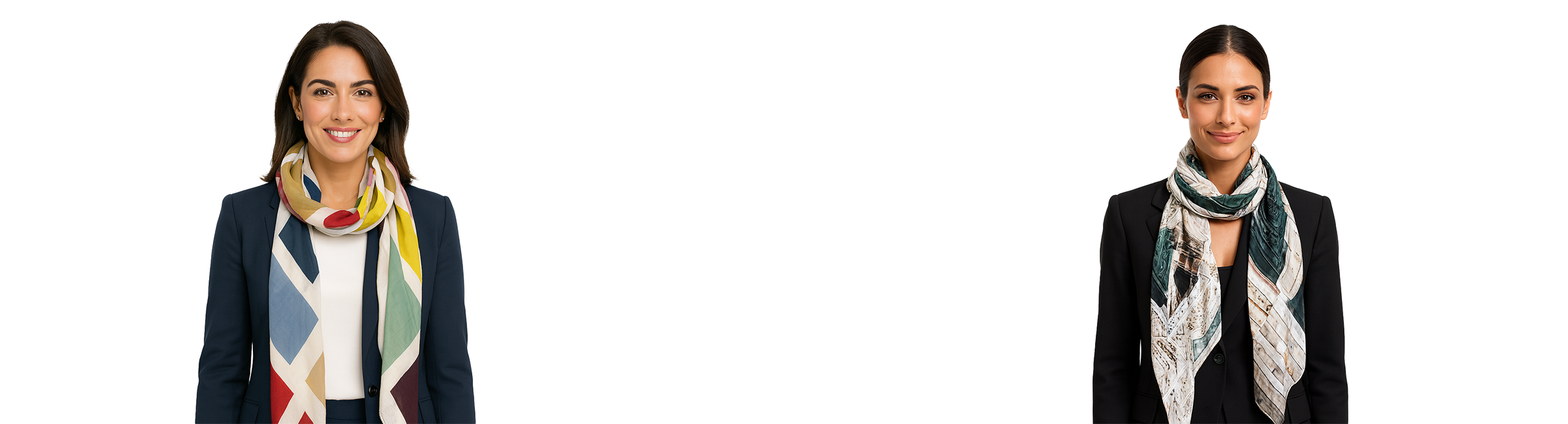 Lightweight rectangular scarf featuring a bold geometric pattern in red, navy, blue, green, mustard yellow, taupe, plum, and blush, set against a white background.