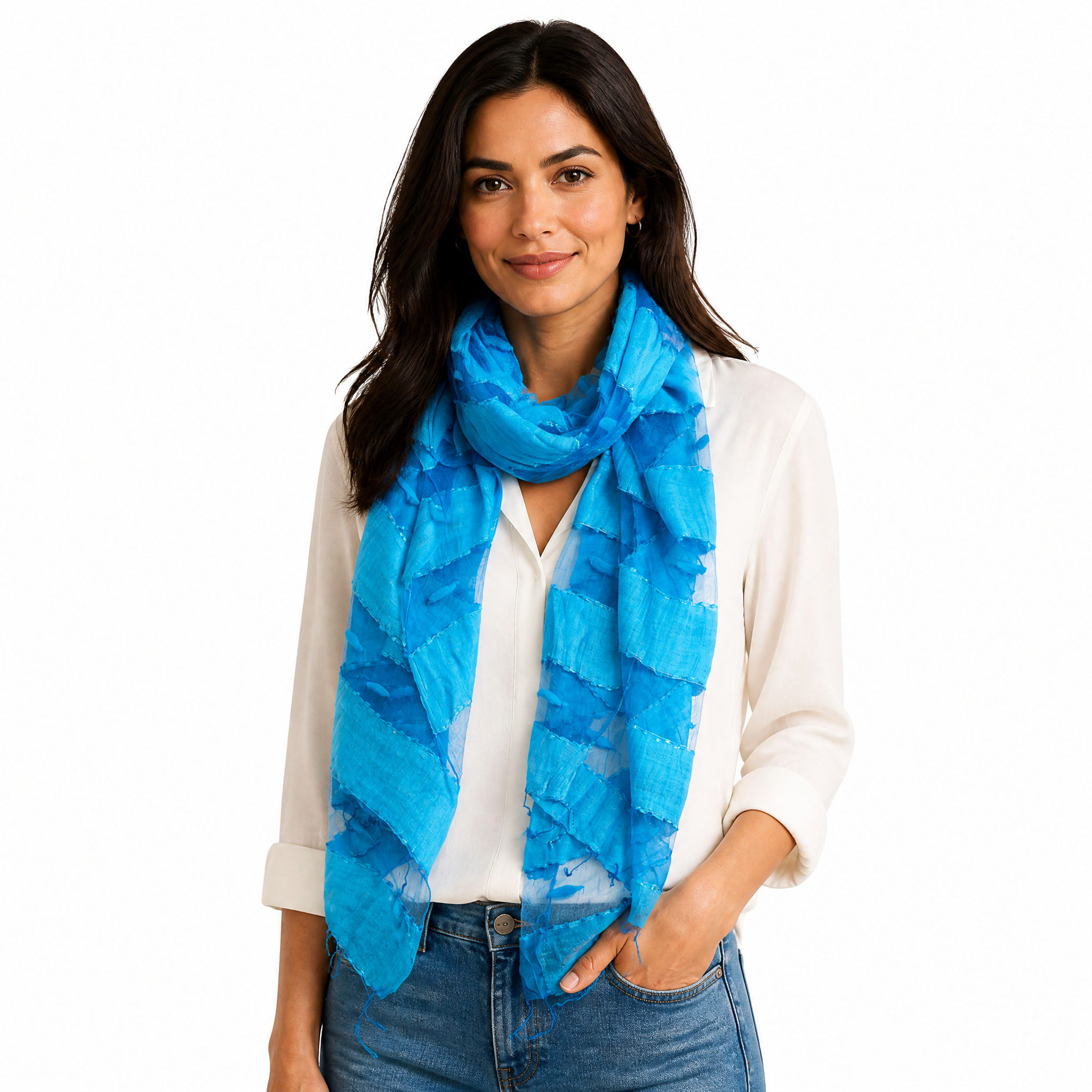 Hand Woven Silk Blended Scarf