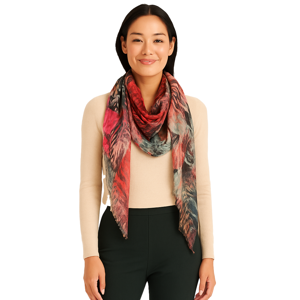 Butterflies Scarf (Dusty Rose)