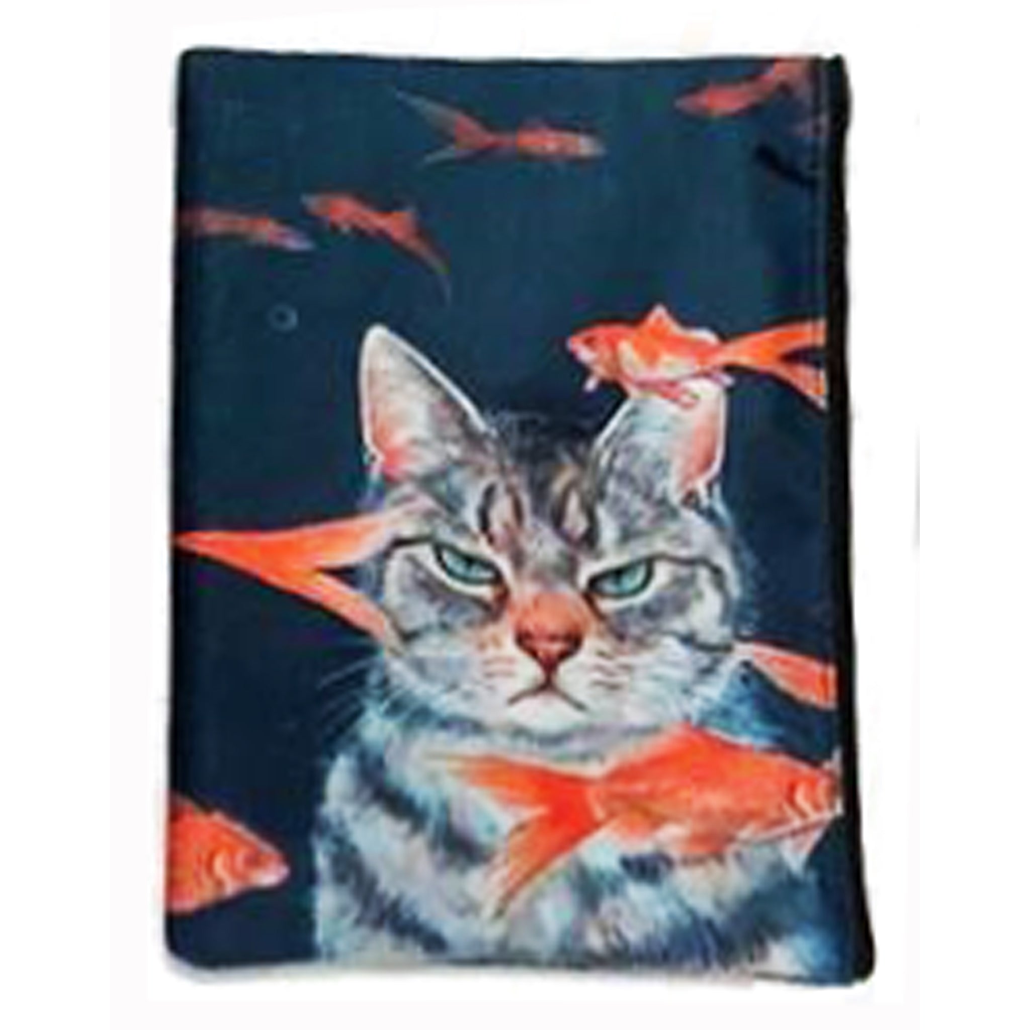 Cat Fish Faux Suede Wristlet