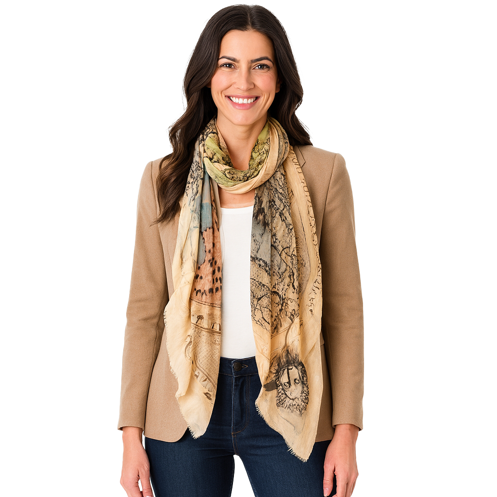 Cherubs World Map Scarf