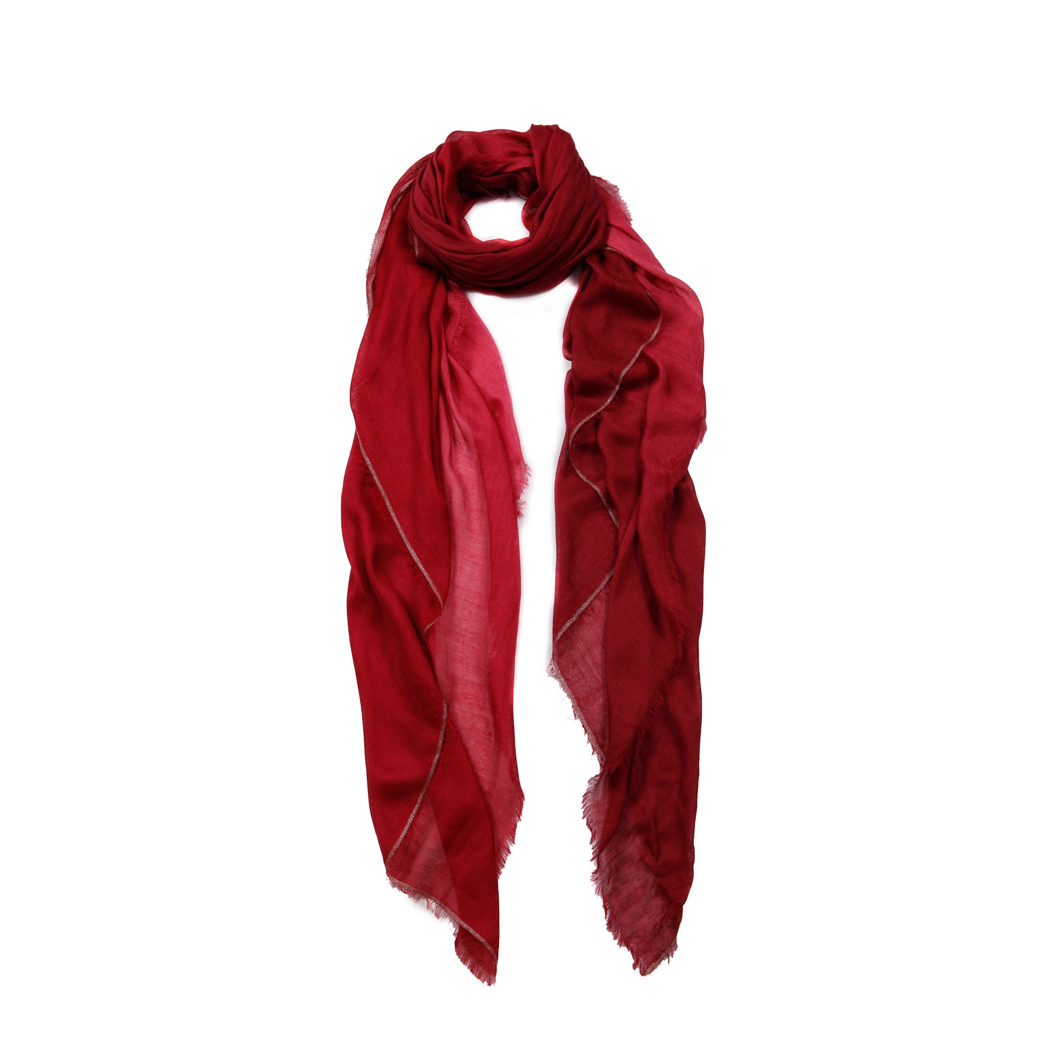 Cashmere Blend Scarves with Specialty Metallic Threading — Blue Pacific — view 5