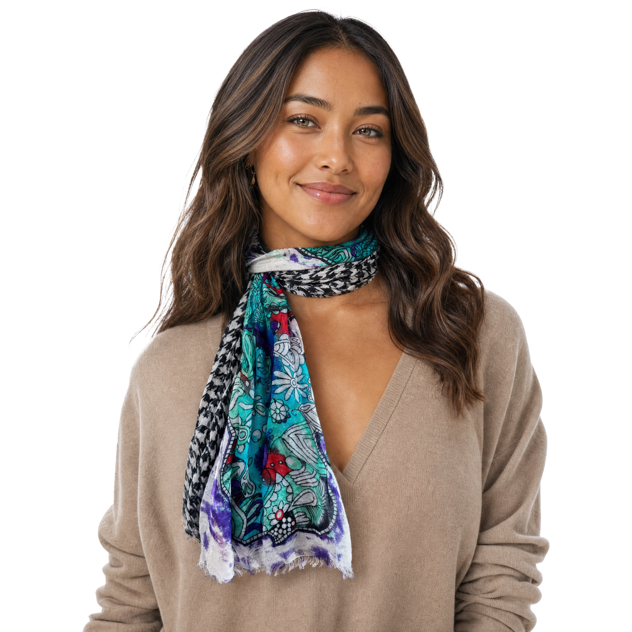 Houndstooth Neckerchief - Blueberry