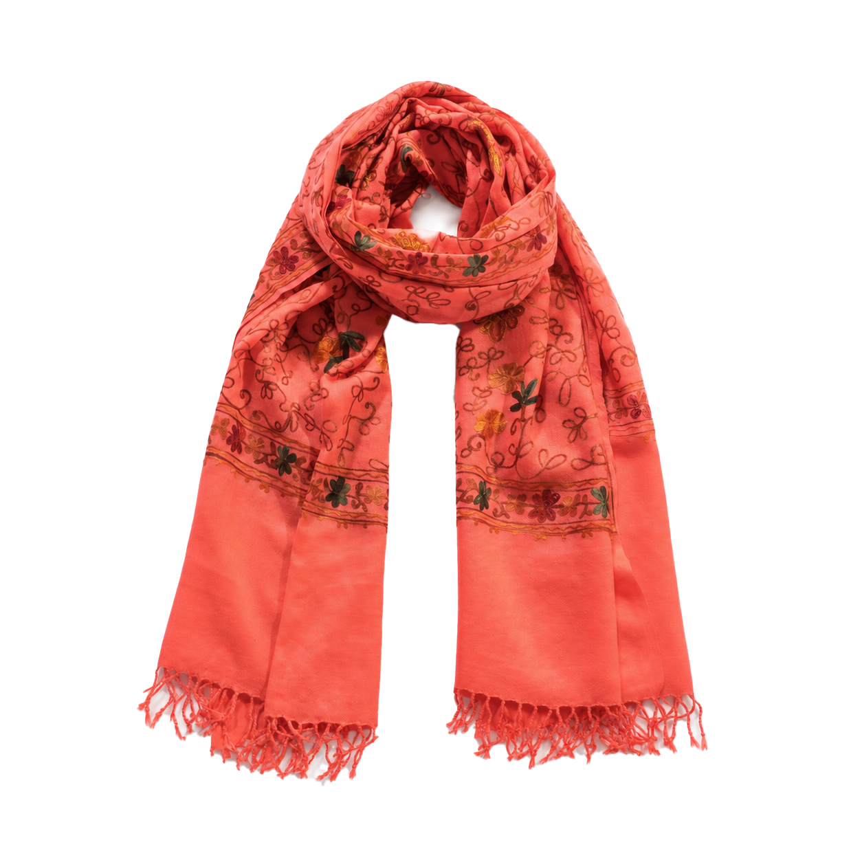Flowered Embroidery Scarves