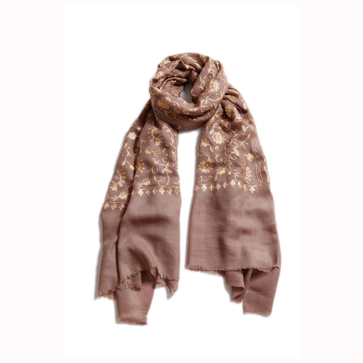 Flowered Embroidery Scarves — Blue Pacific — view 8