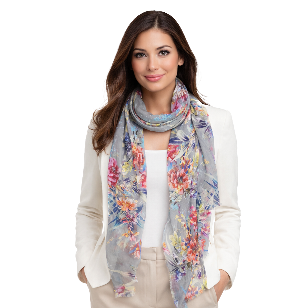 English Floral Scarf