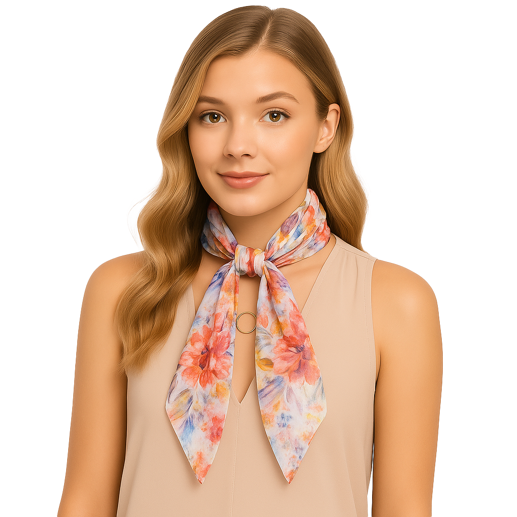 English Floral Neckerchief