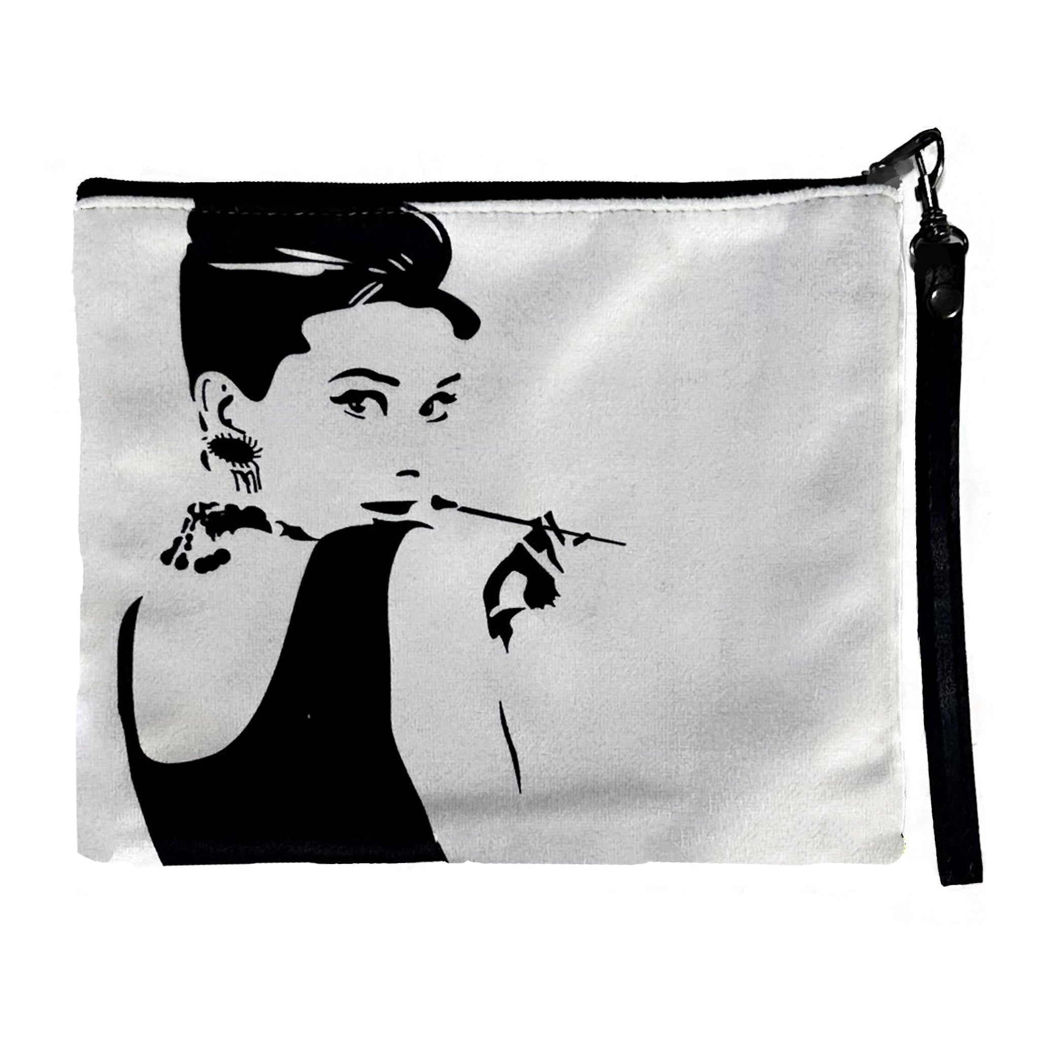 Audrey Faux Suede Wristlet — Blue Pacific