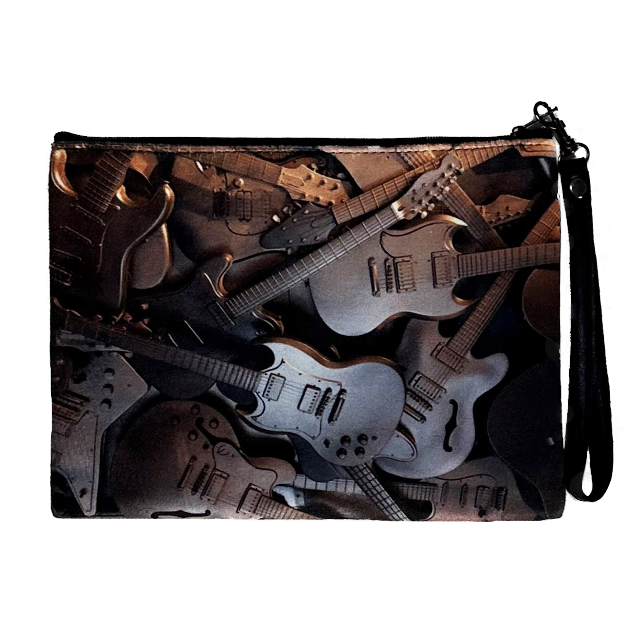 Nashville Guitars Faux Suede Wristlet — Blue Pacific