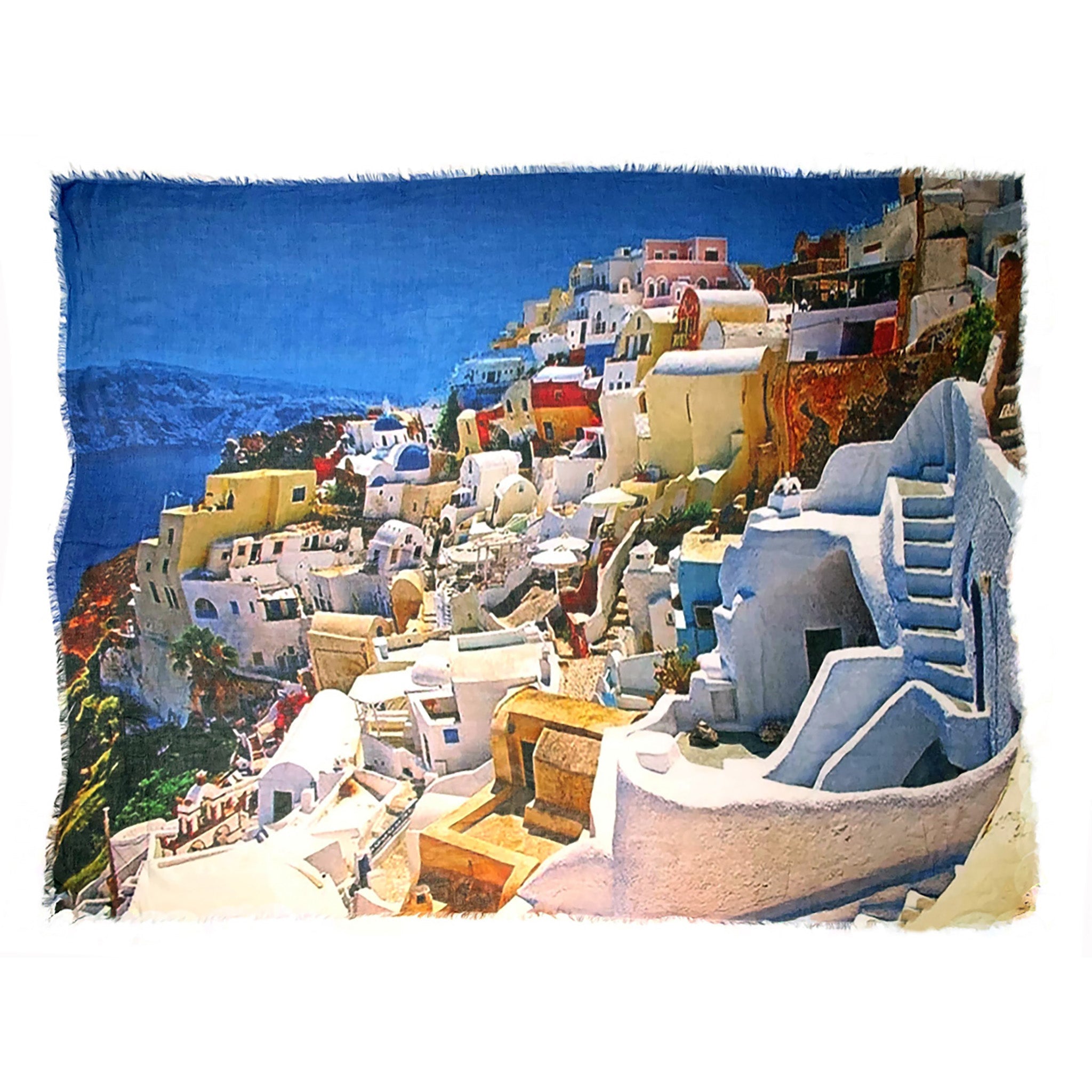The Santorini Village Scarf