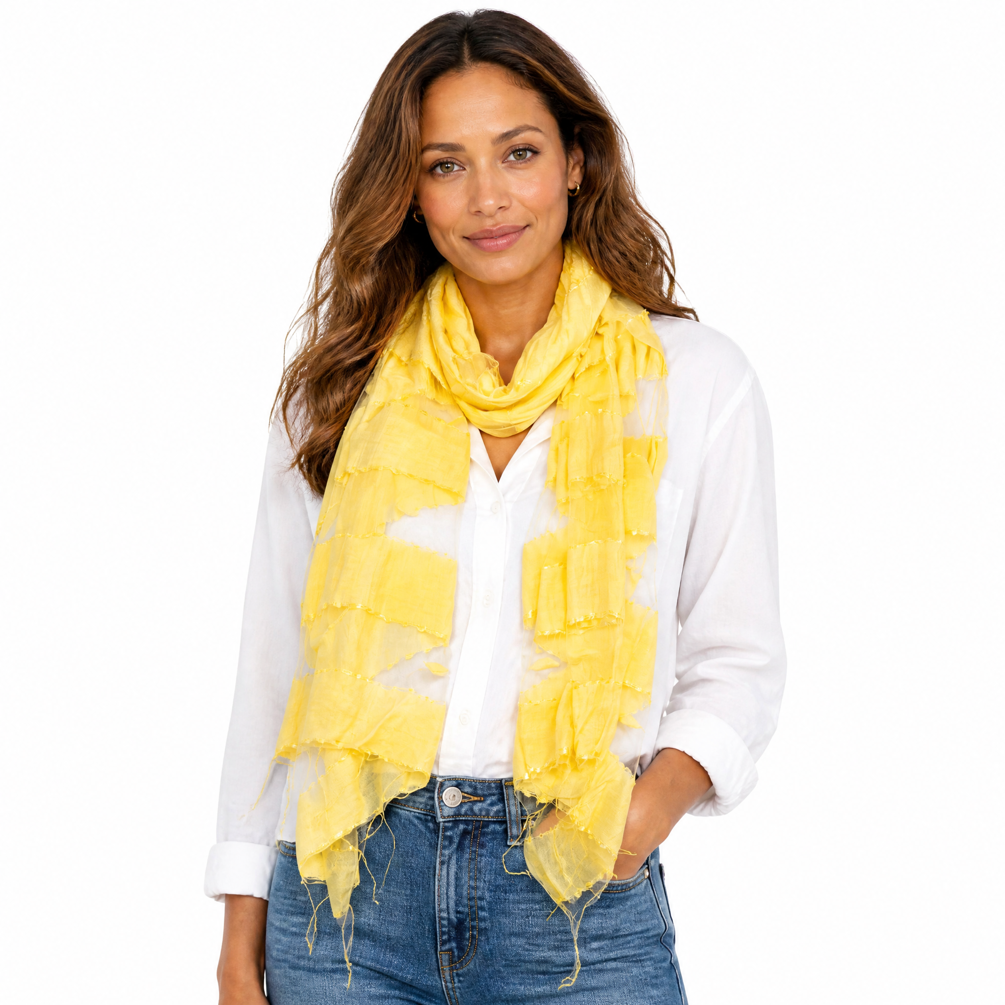 Hand Woven Silk Blended Scarf