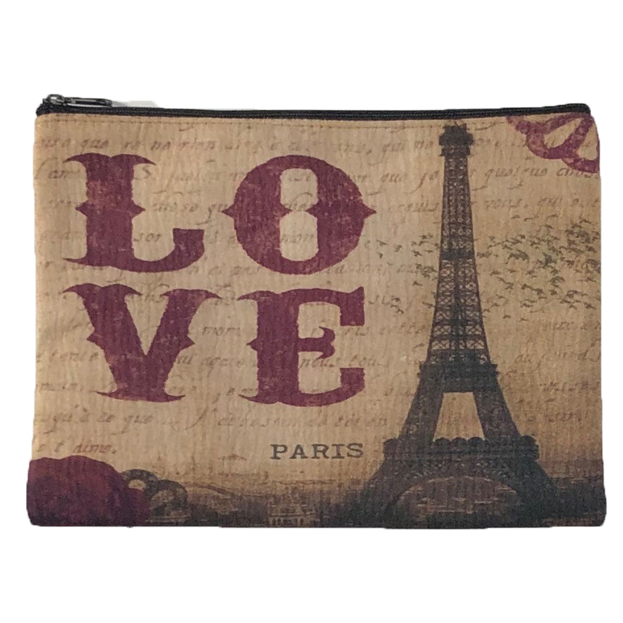 Love Paris Faux Suede Wristlet — Blue Pacific