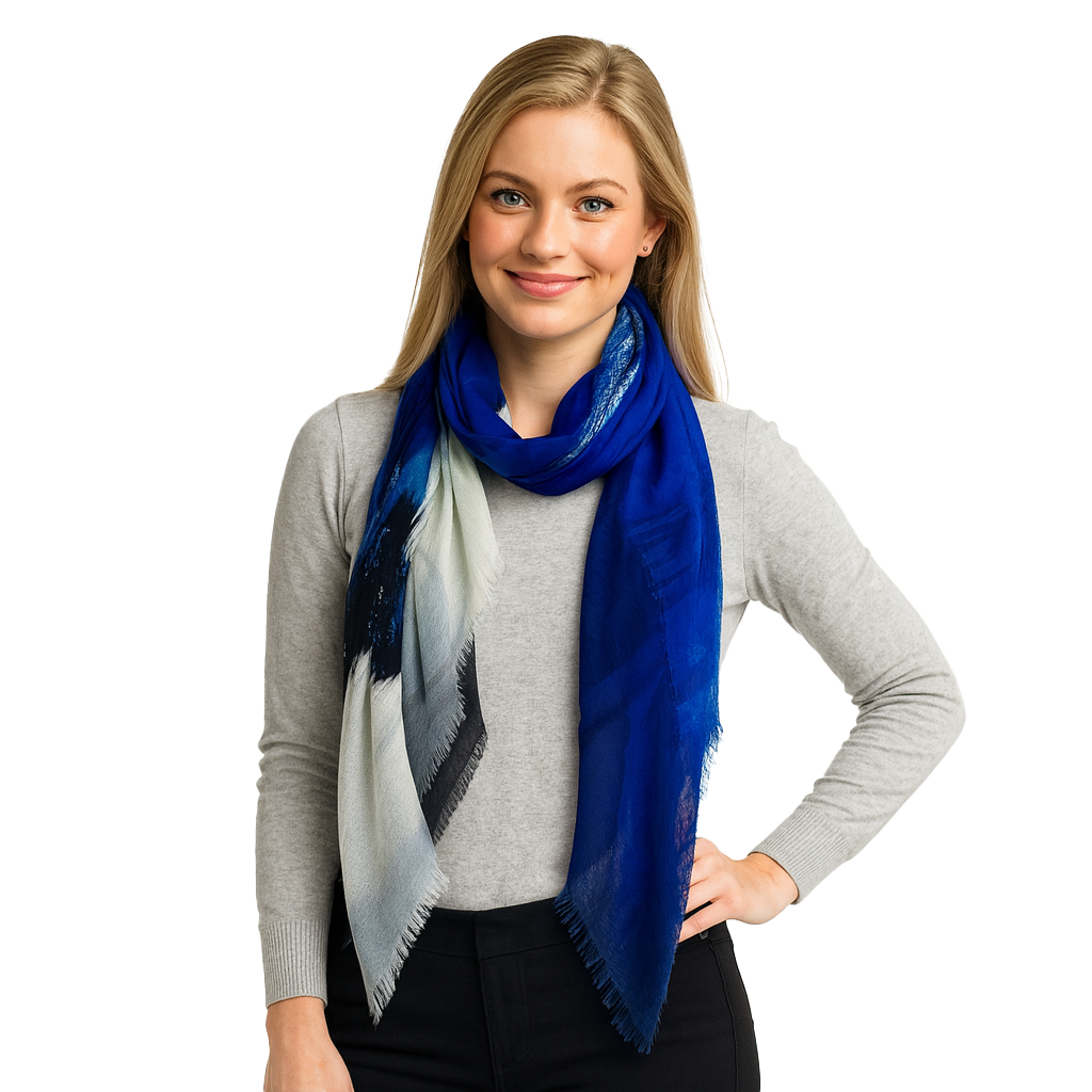 Moonlight Ocean Scarf — Blue Pacific