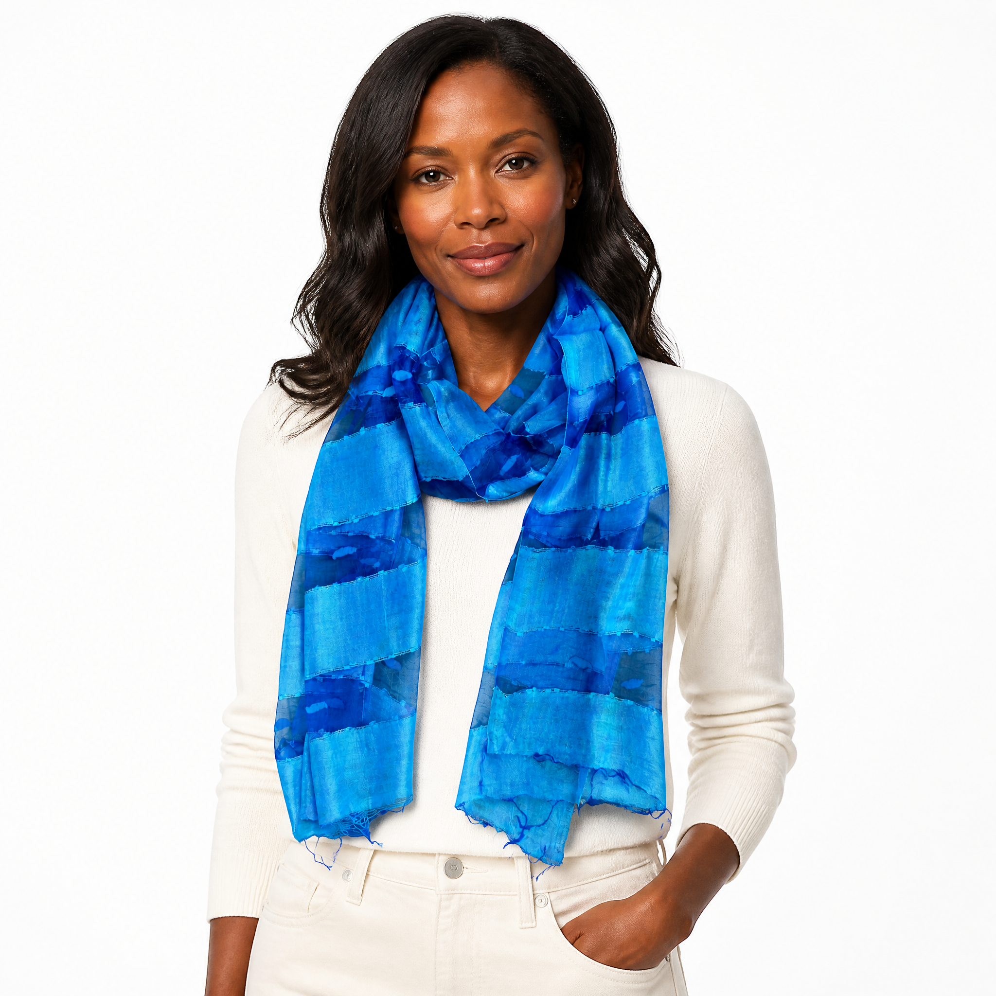 Hand Woven Silk Blended Scarf