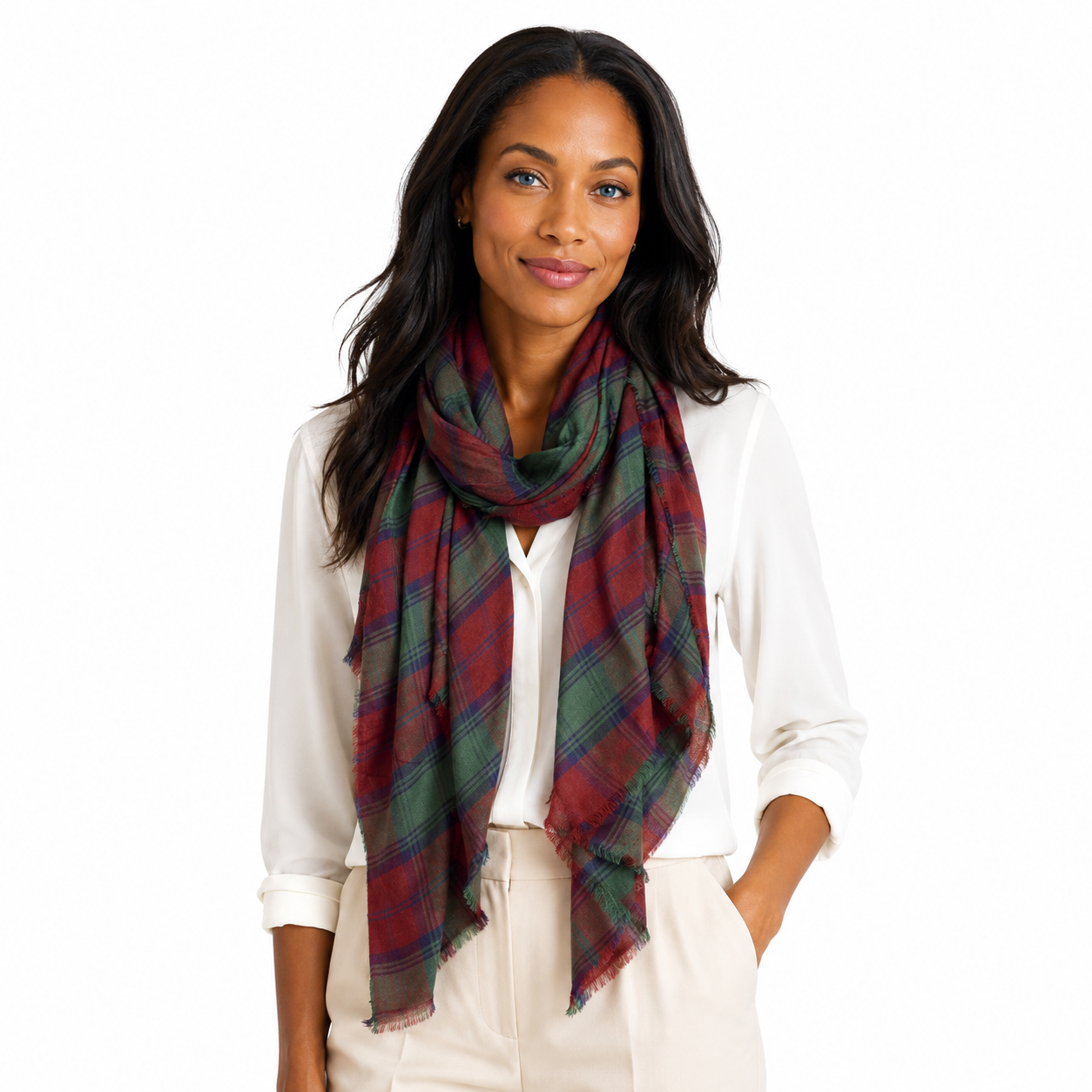 Modern Scottish Plaid Scarves (Contemporary)