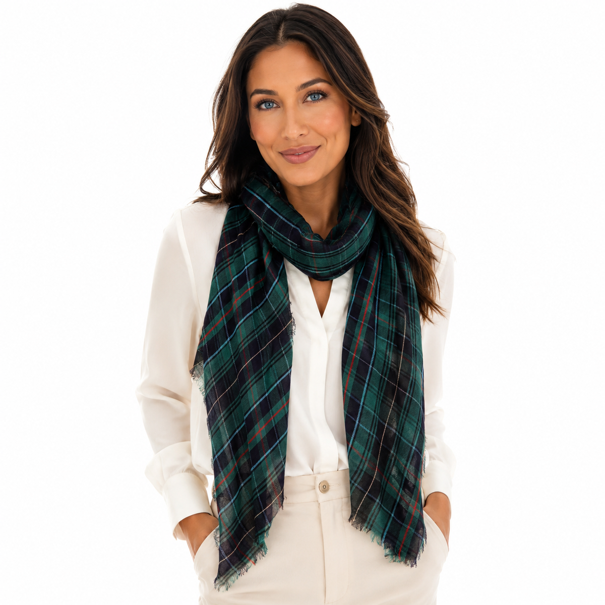 Modern Scottish Plaid Scarves (Contemporary)