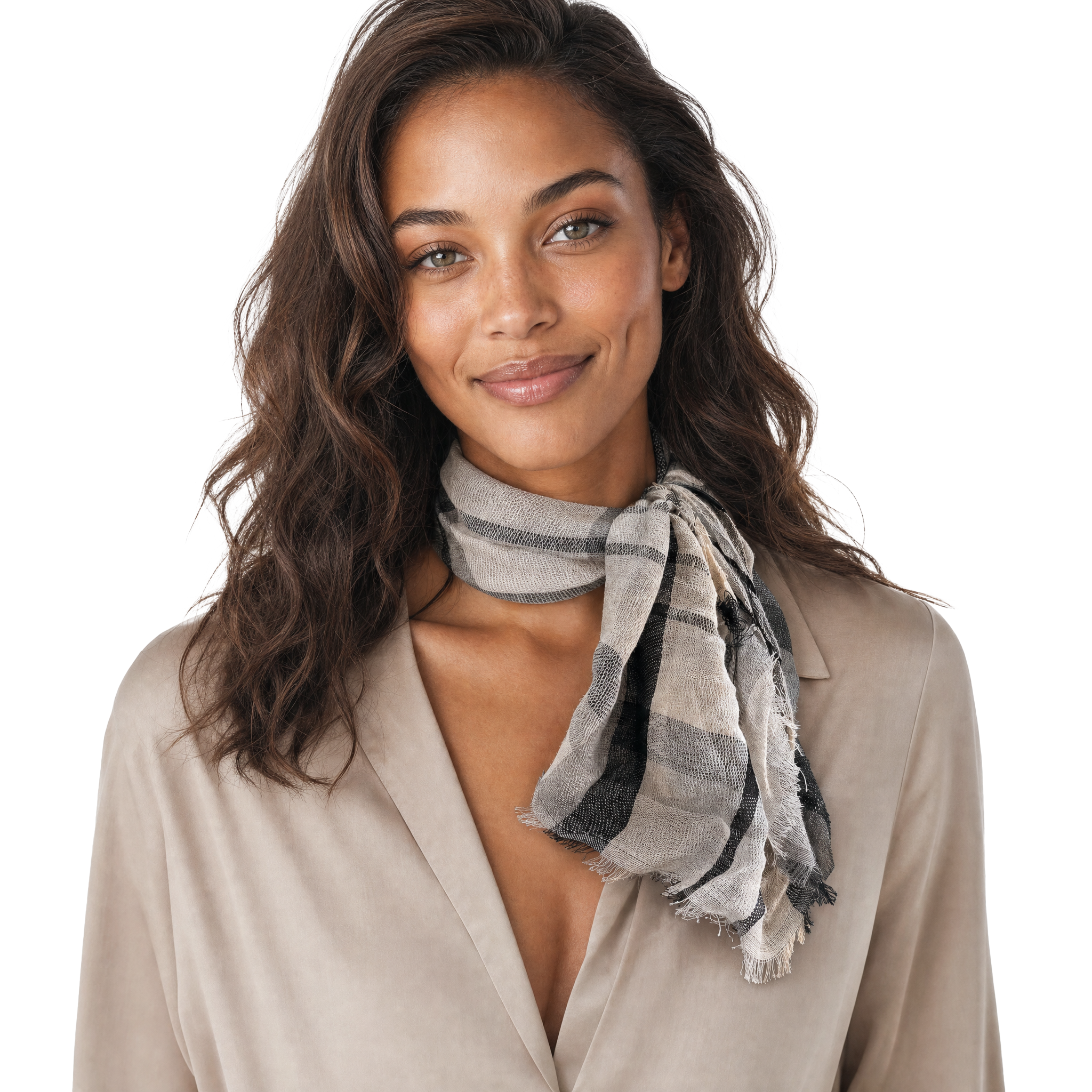 Scottish Plaid Neckerchief - Cloud