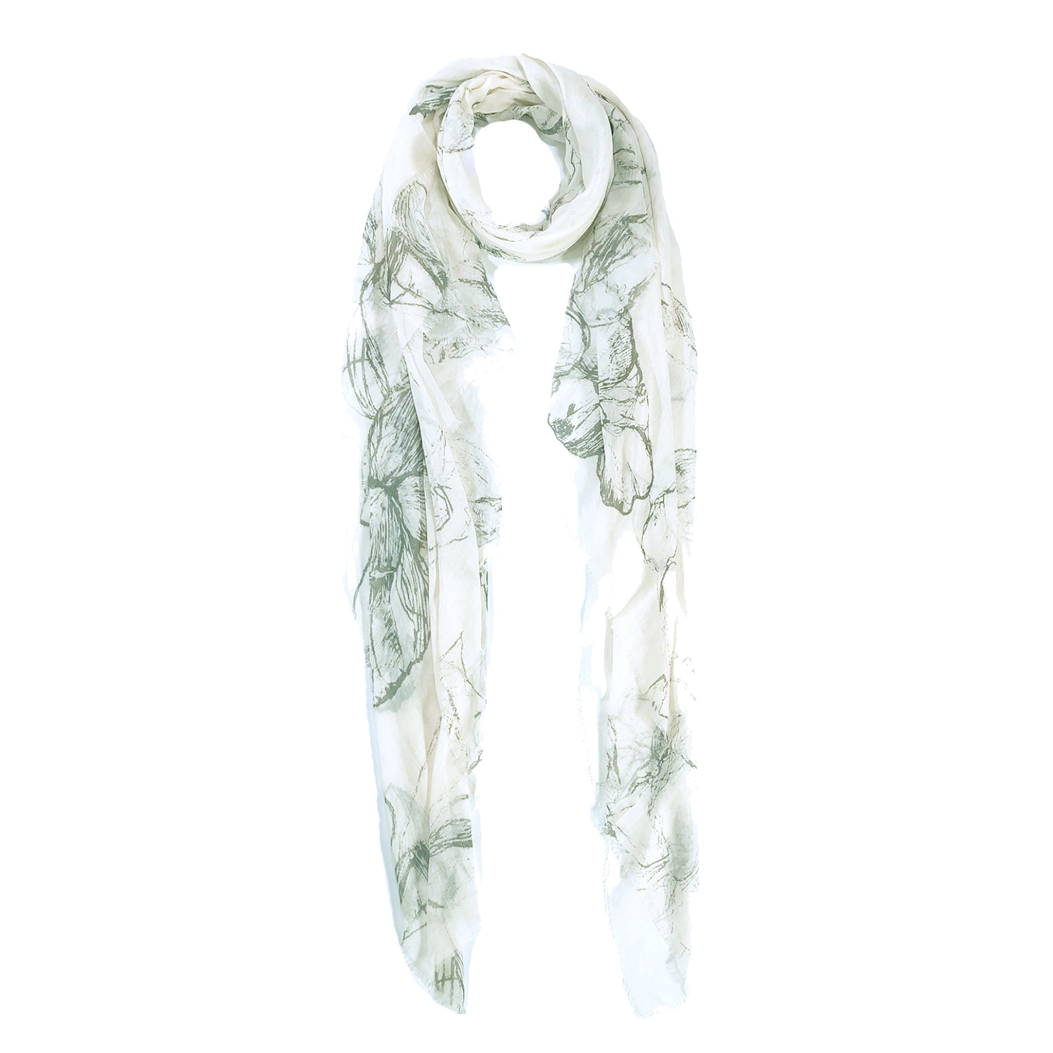 Floral Sketch Scarf