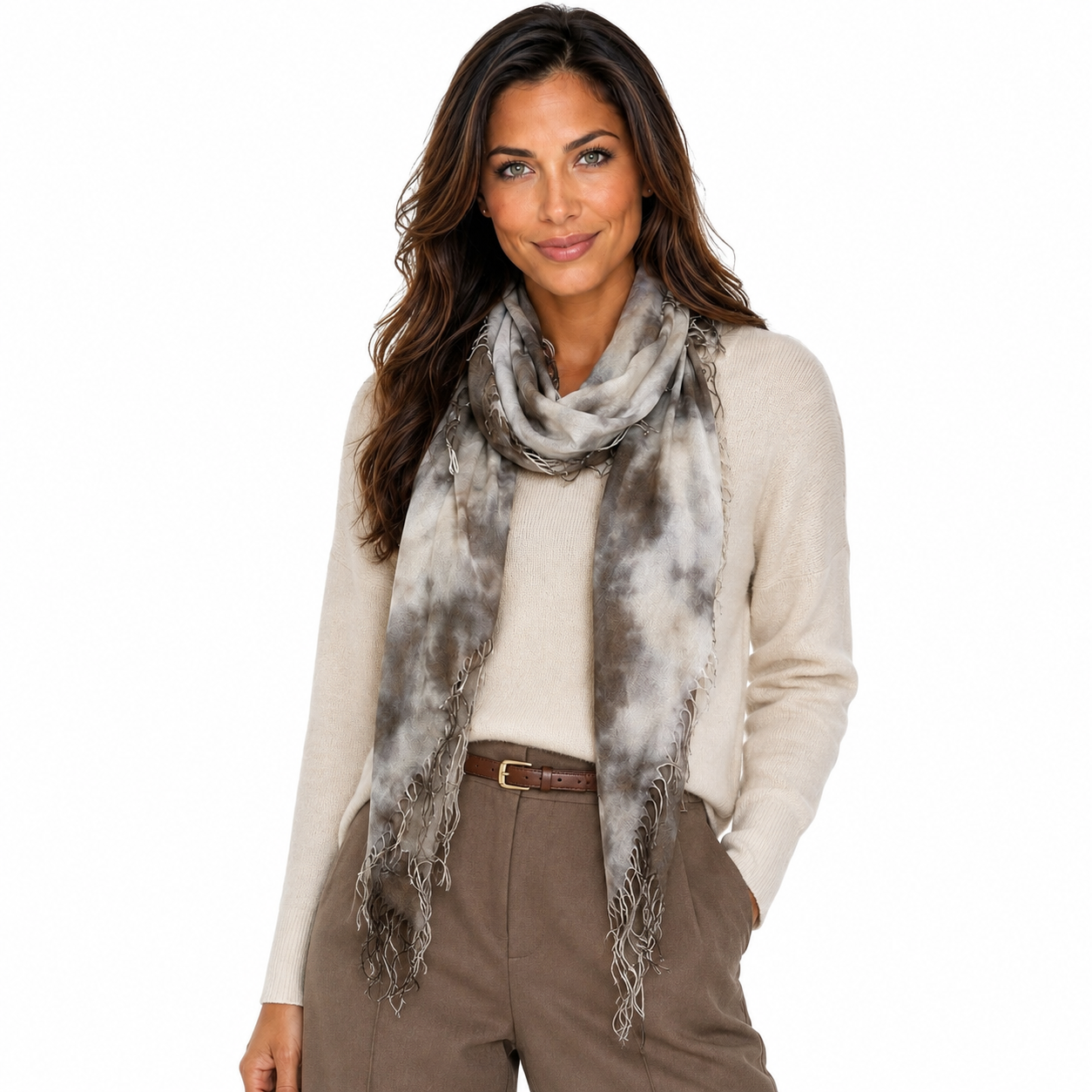 Cashmere Blend Cloud Tie Dye Scarf