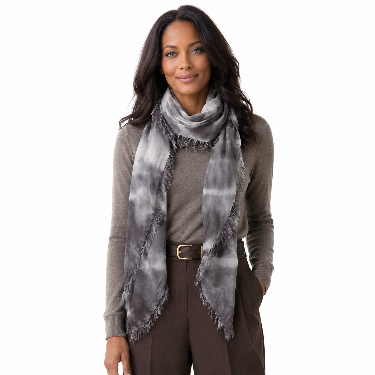 Cashmere Blend Cloud Tie Dye Scarf