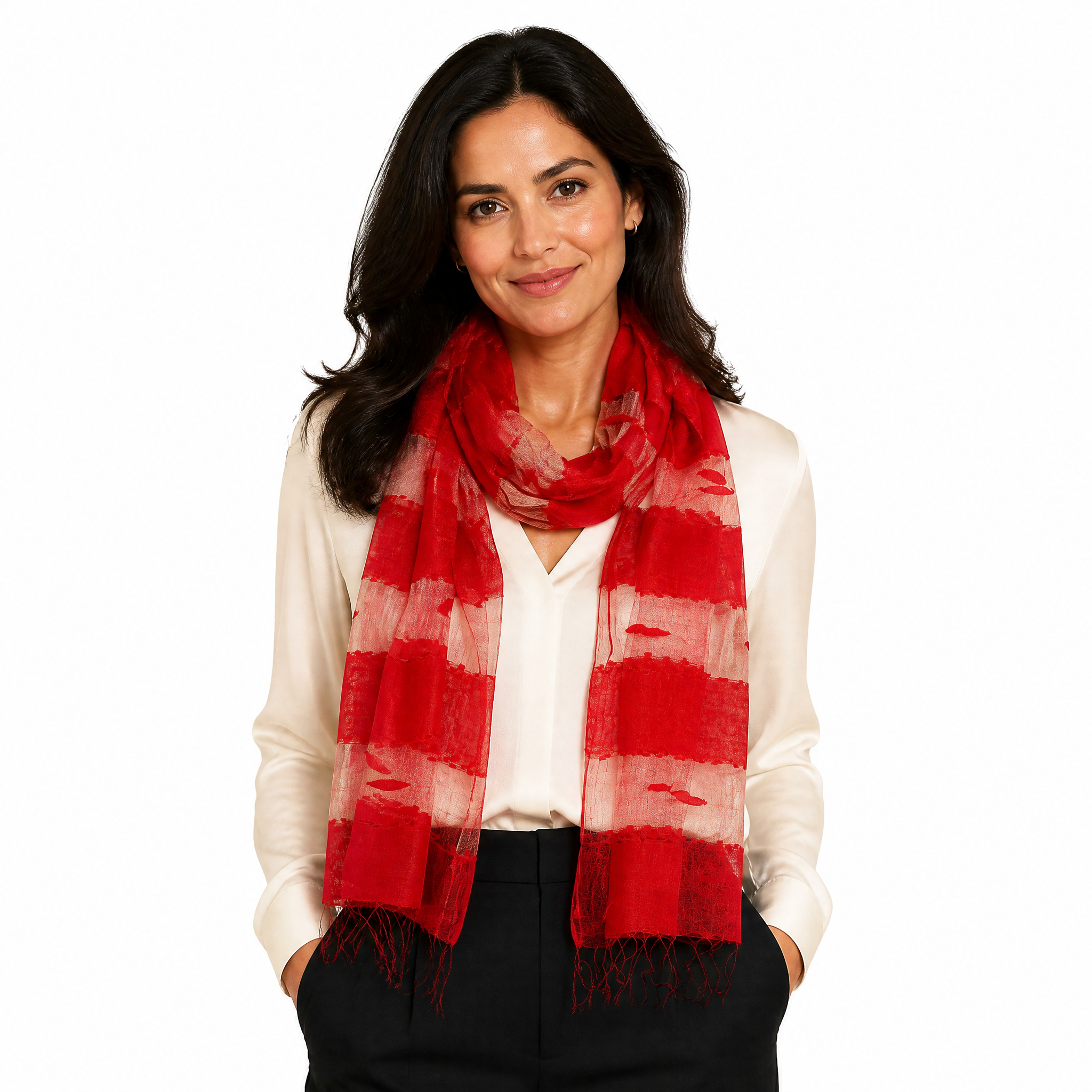 Hand Woven Silk Blended Scarf