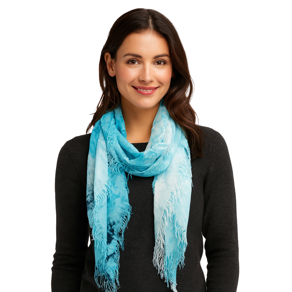 Cashmere Blend Cloud Tie Dye Scarf