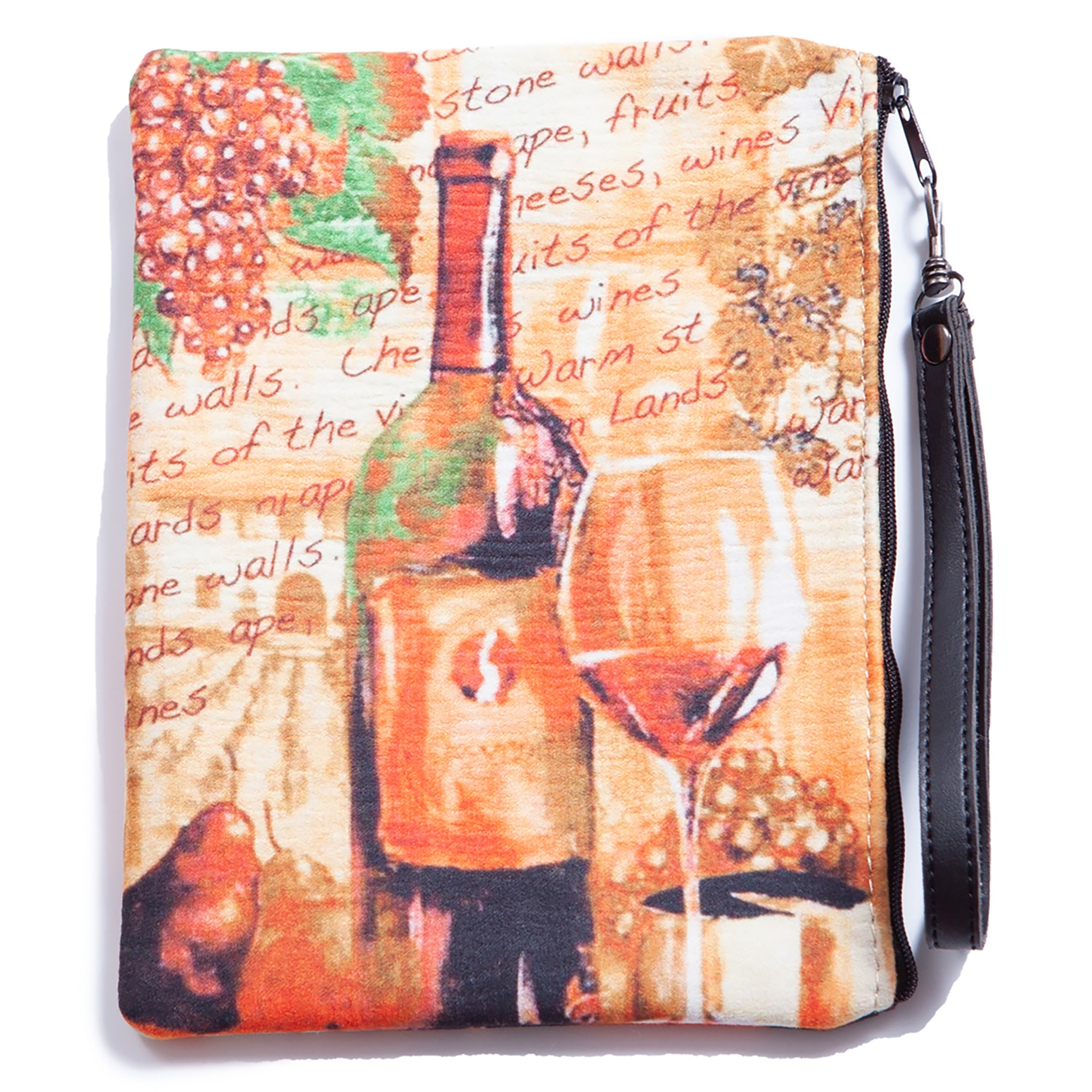 Tuscan Vineyard – Faux Suede Wristlet
