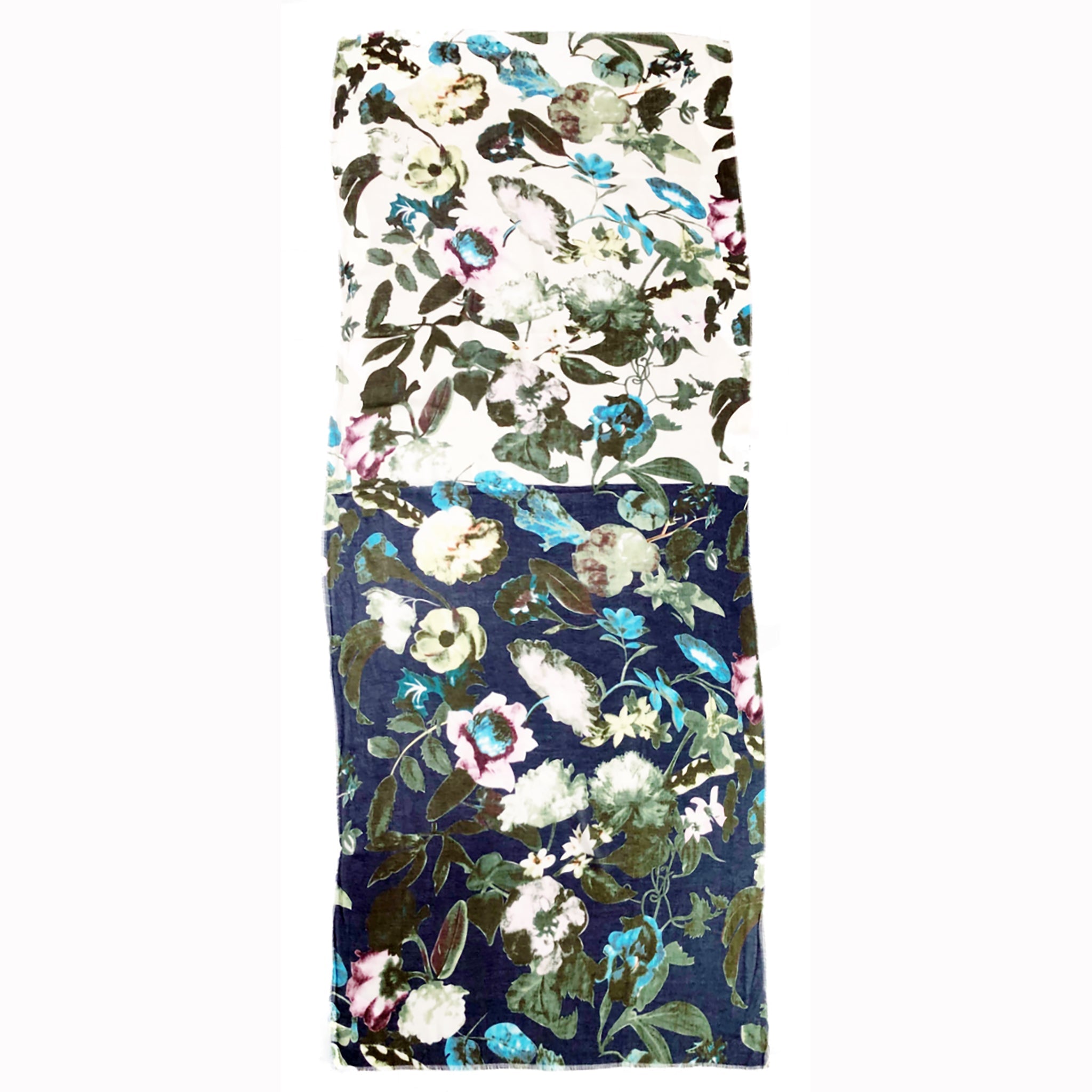 Vintage Floral Dip Scarf