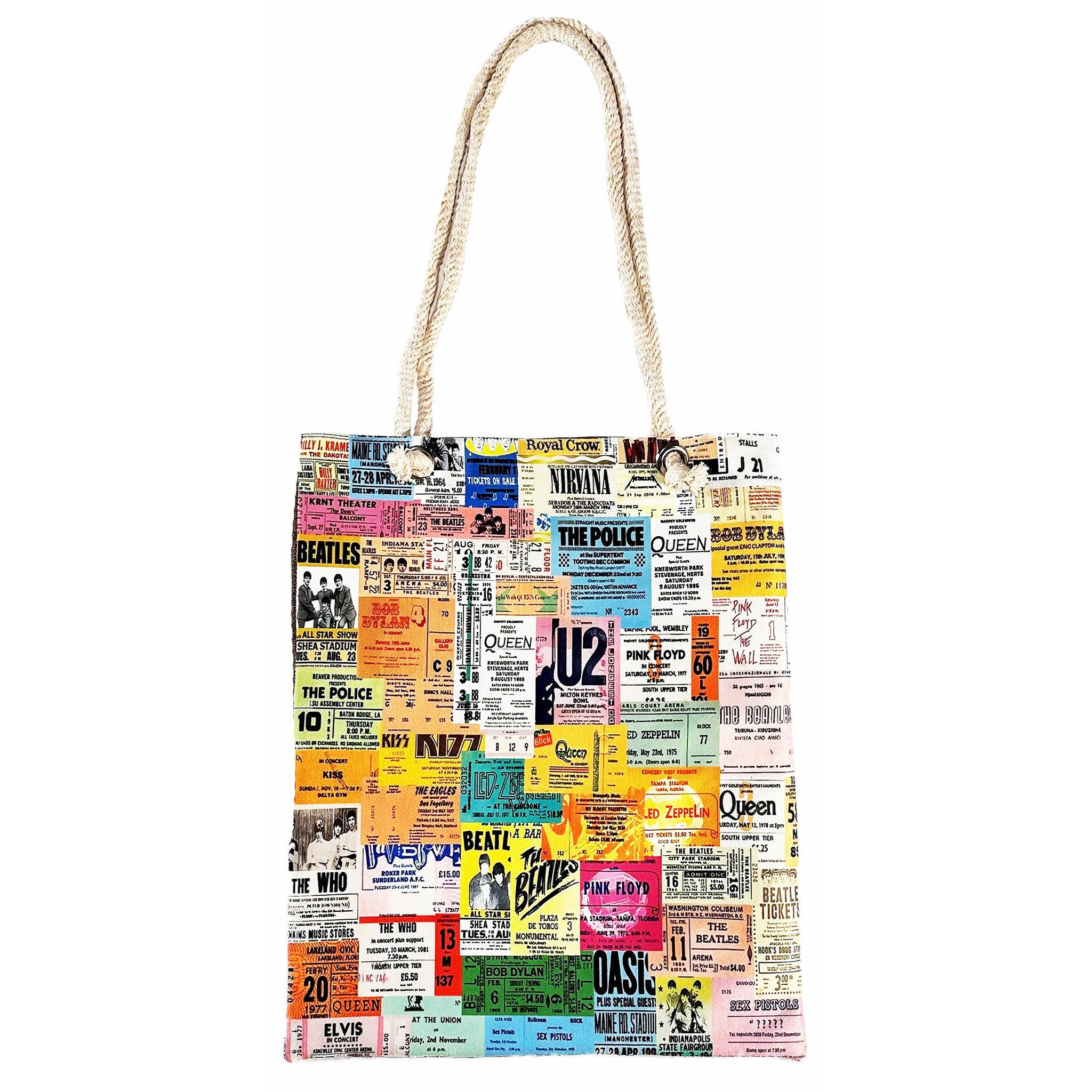 Vintage Concert Posters Tote Bag