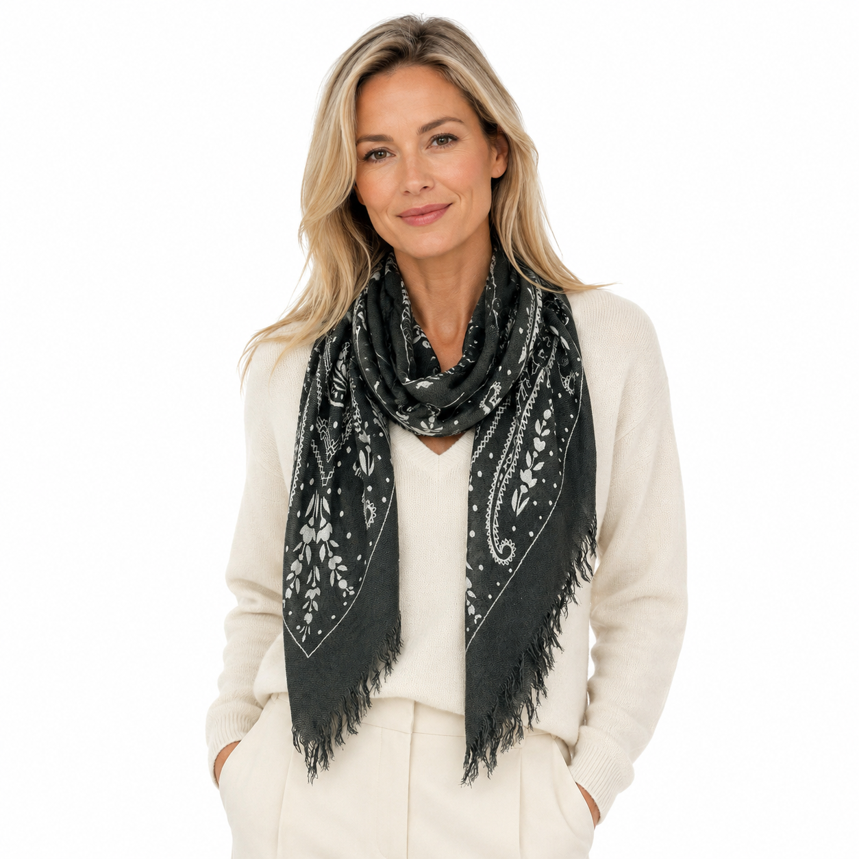 Cashmere Paisley Scarf