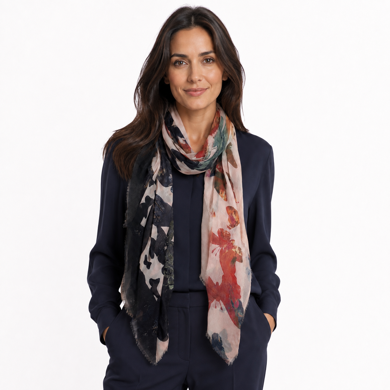 Butterflies Scarf (Denim)