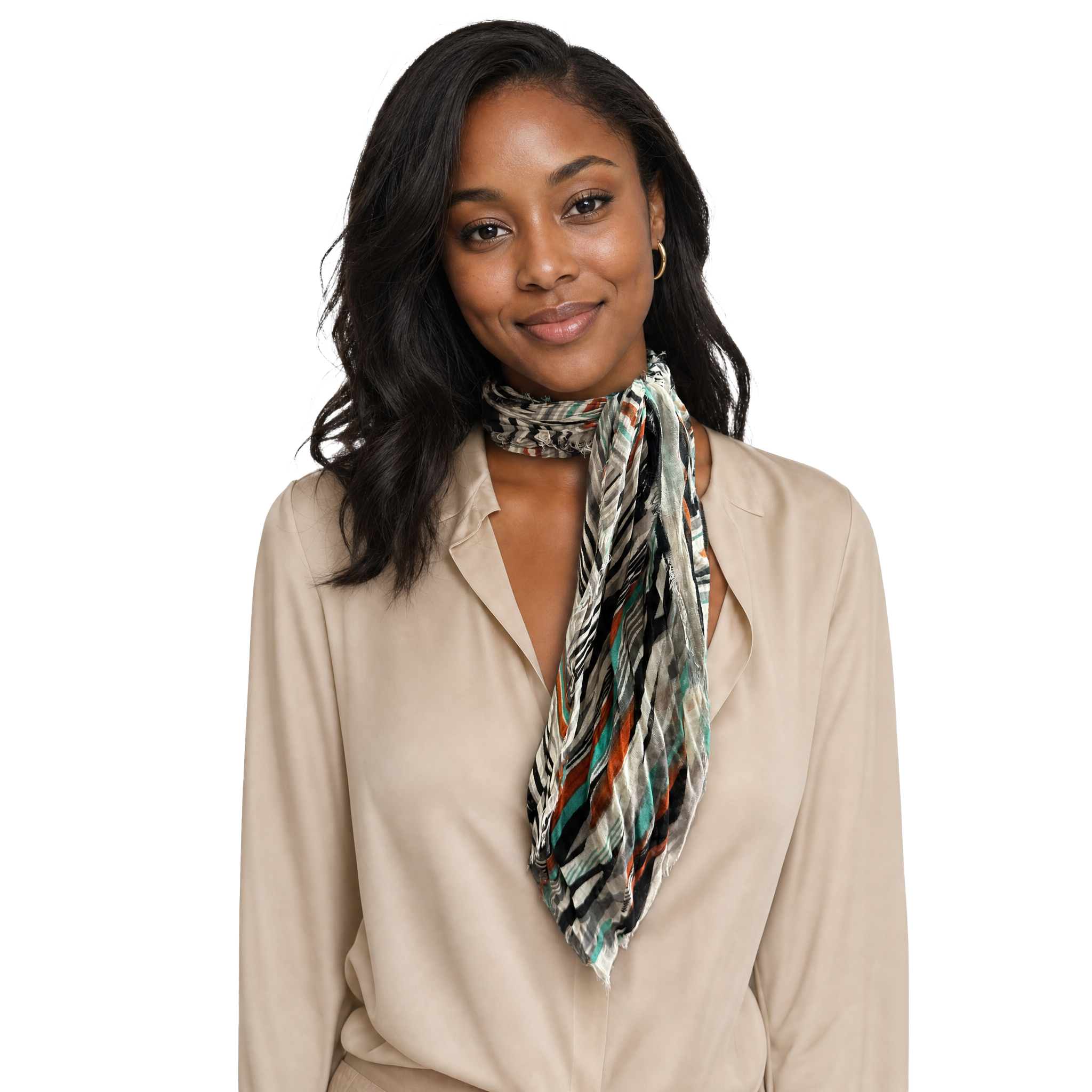 BL Stripes Neckerchief - Teal/Rust