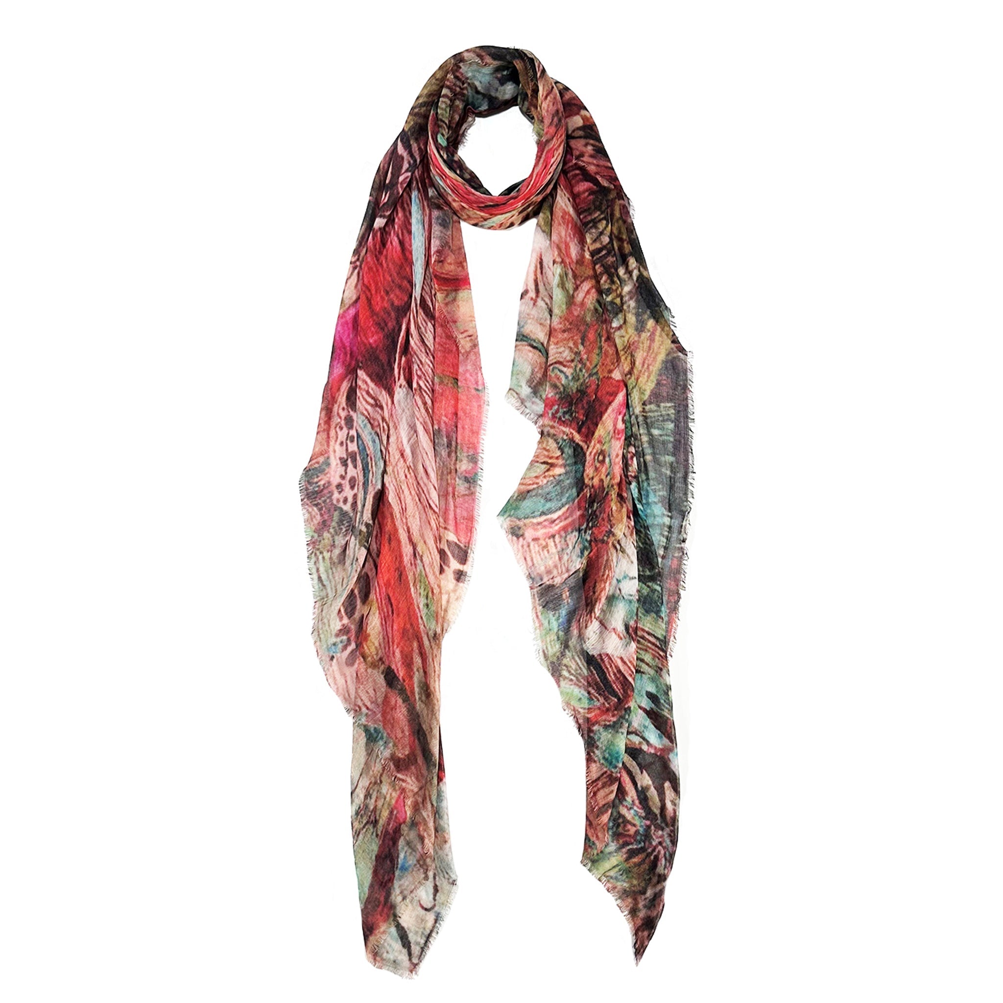 Butterflies Scarf (Dusty Rose)