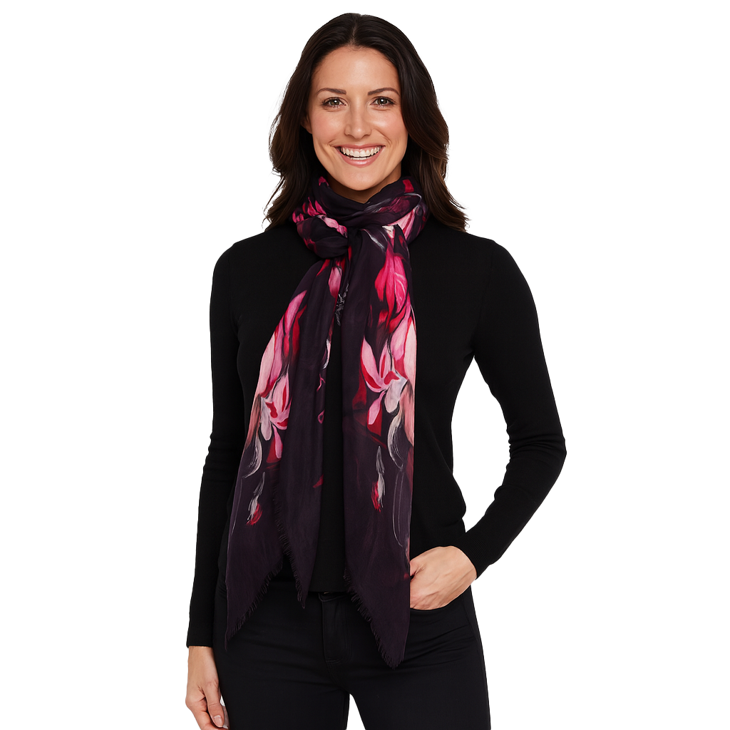 Calla Lily Scarf — Blue Pacific
