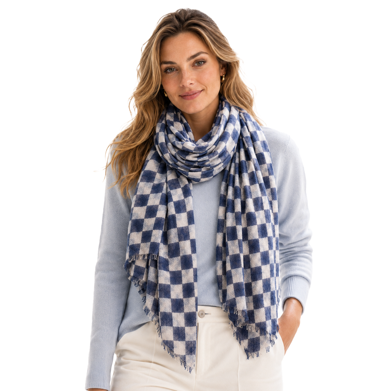 Cashmere Lush Bliss Check Scarves