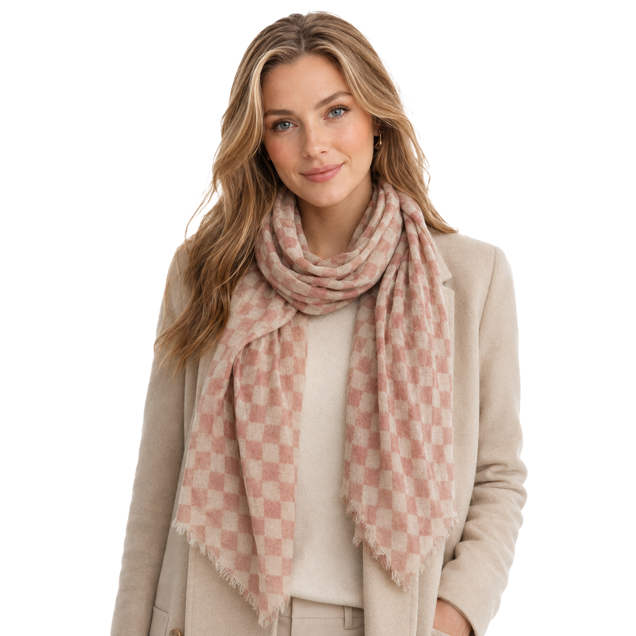 Cashmere Lush Bliss Check Scarves