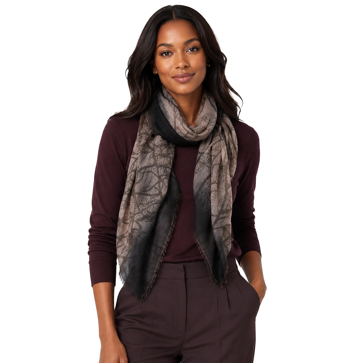 Cashmere Blend Scarves with Specialty Metallic Threading