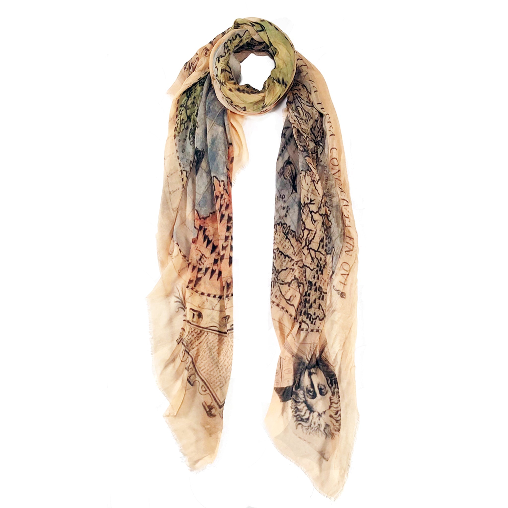 Cherubs World Map Scarf