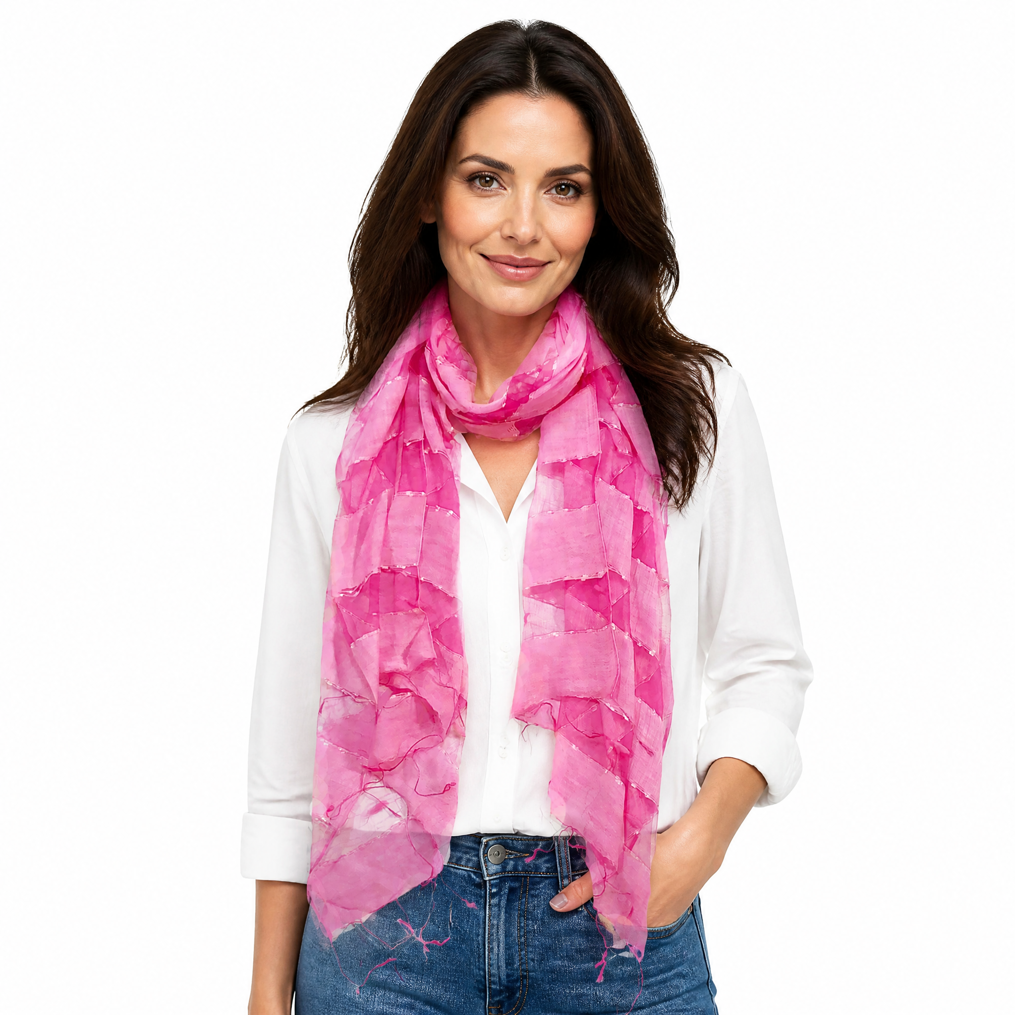 Hand Woven Silk Blended Scarf