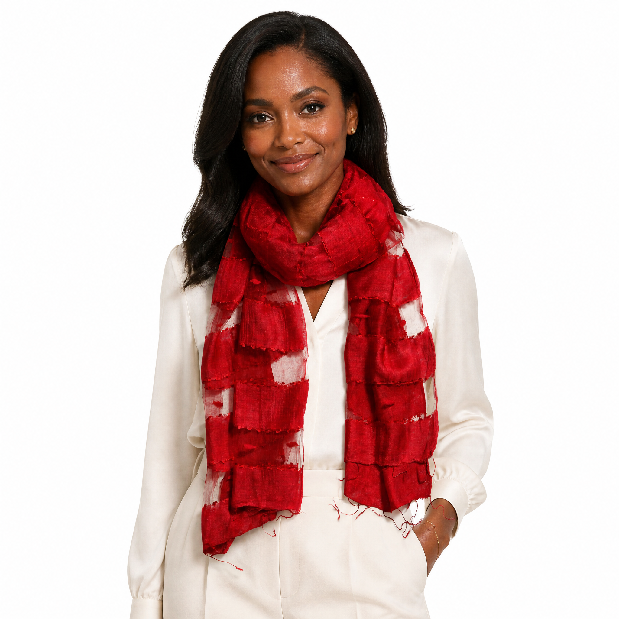 Hand Woven Silk Blended Scarf