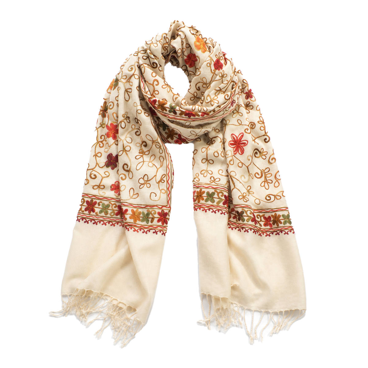 Flowered Embroidery Scarves
