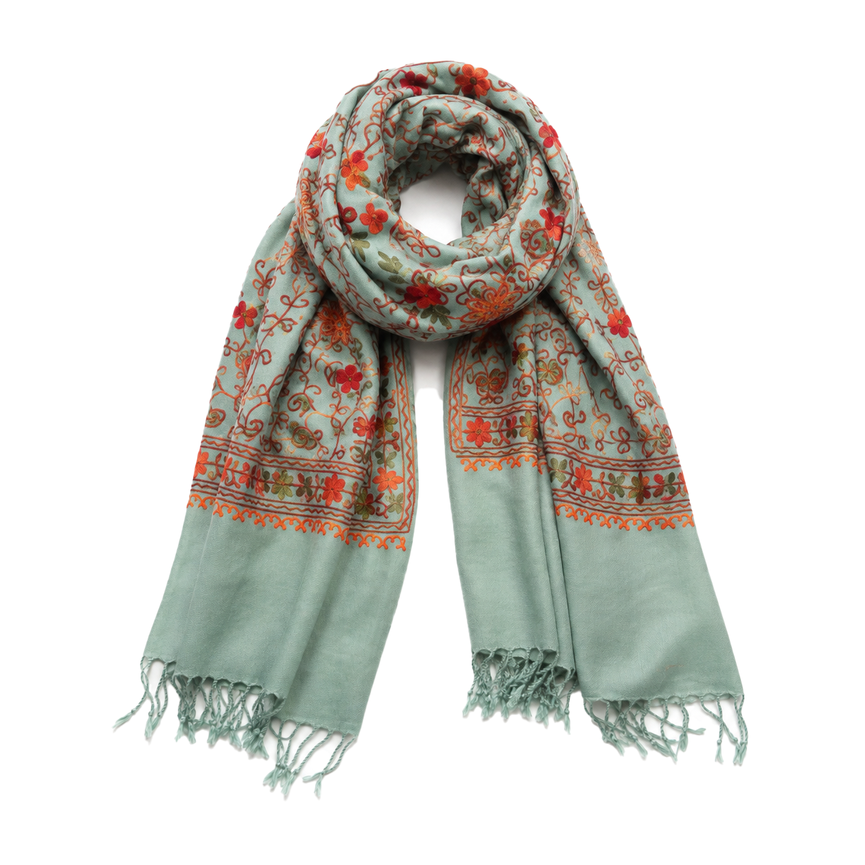 Flowered Embroidery Scarves
