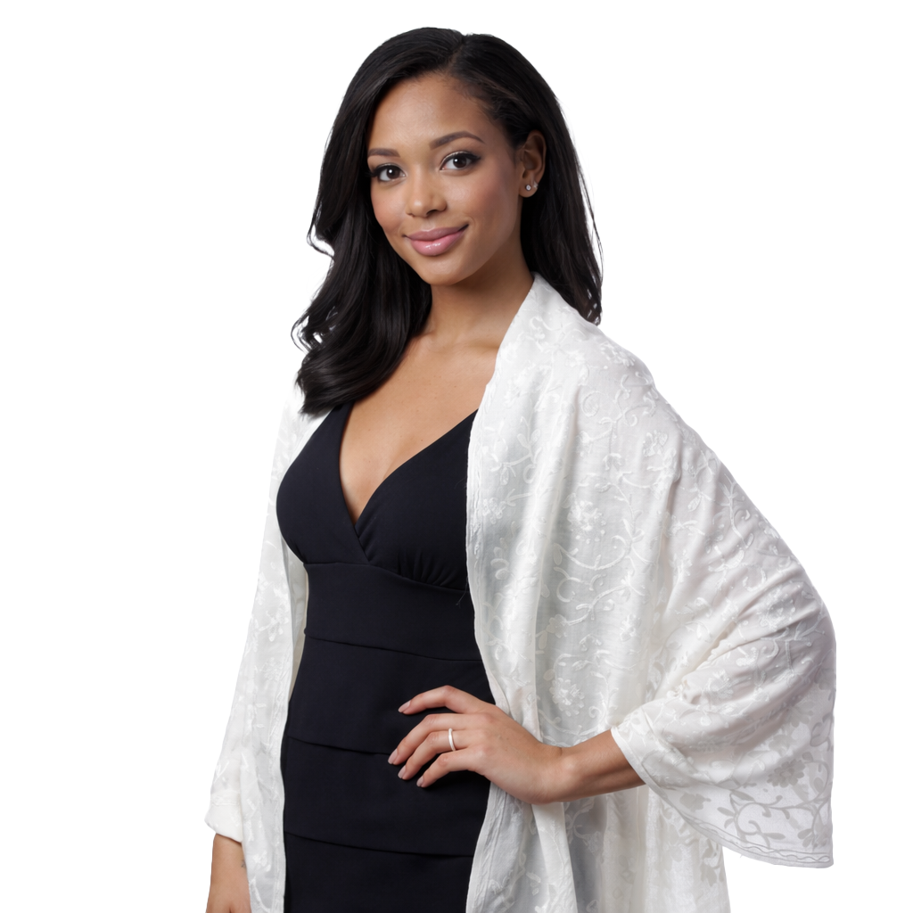 Flowered Embroidery Scarves