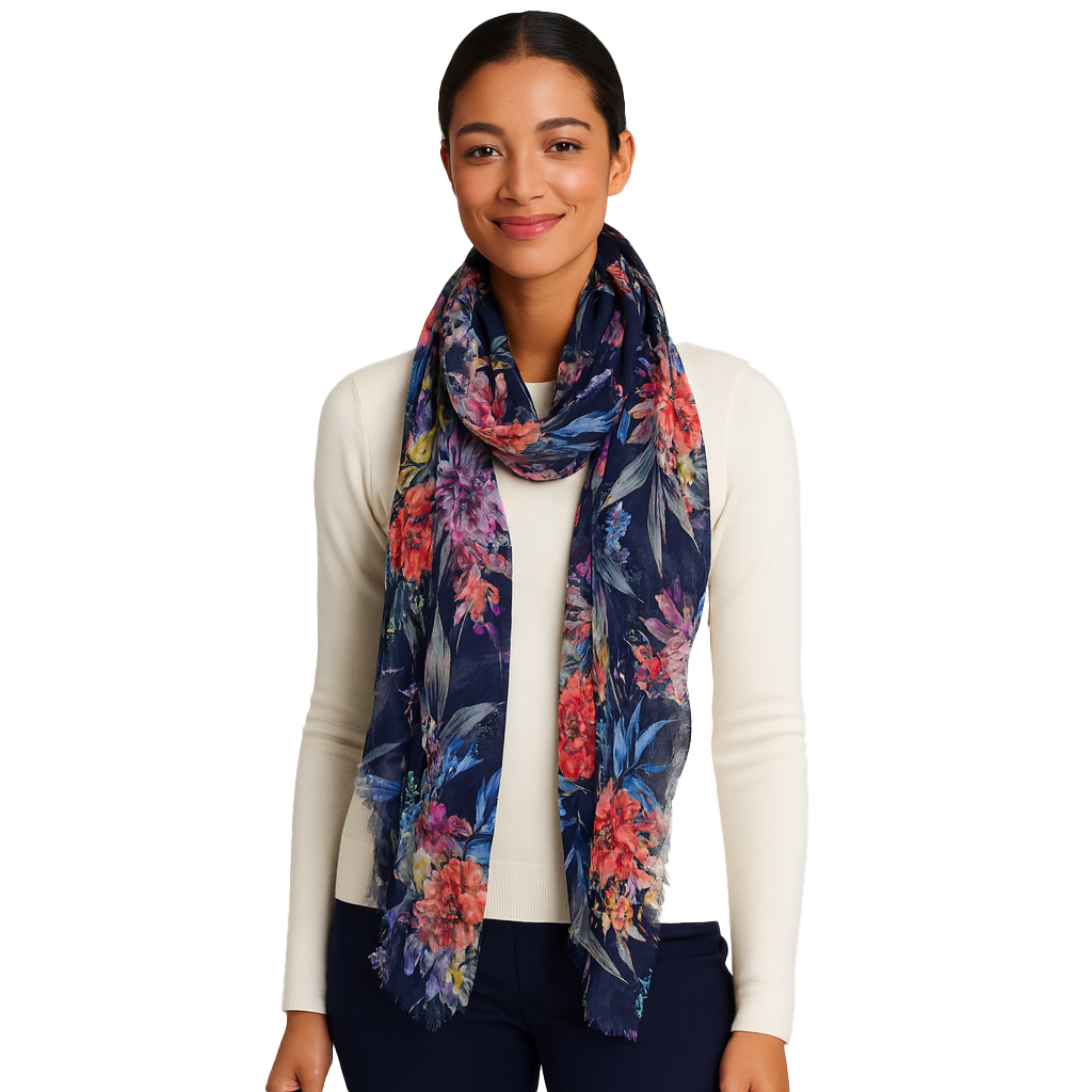 English Floral Scarf