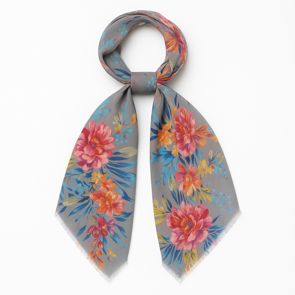 English Floral Neckerchief