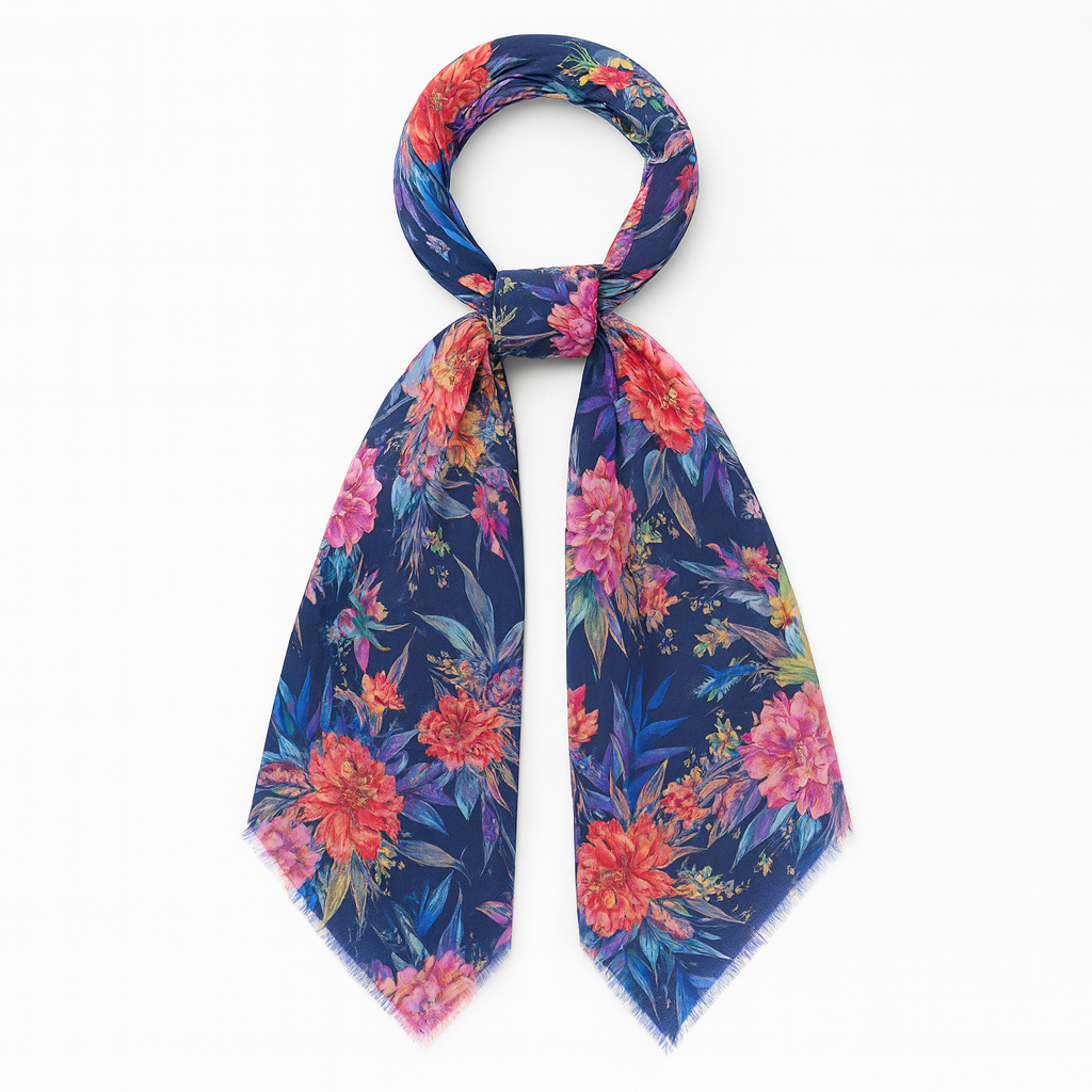 English Floral Neckerchief