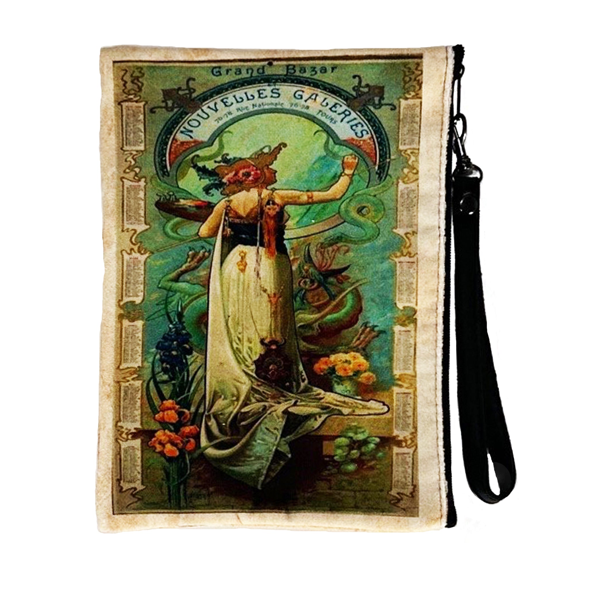 Nouvelles Faux Suede Wristlet