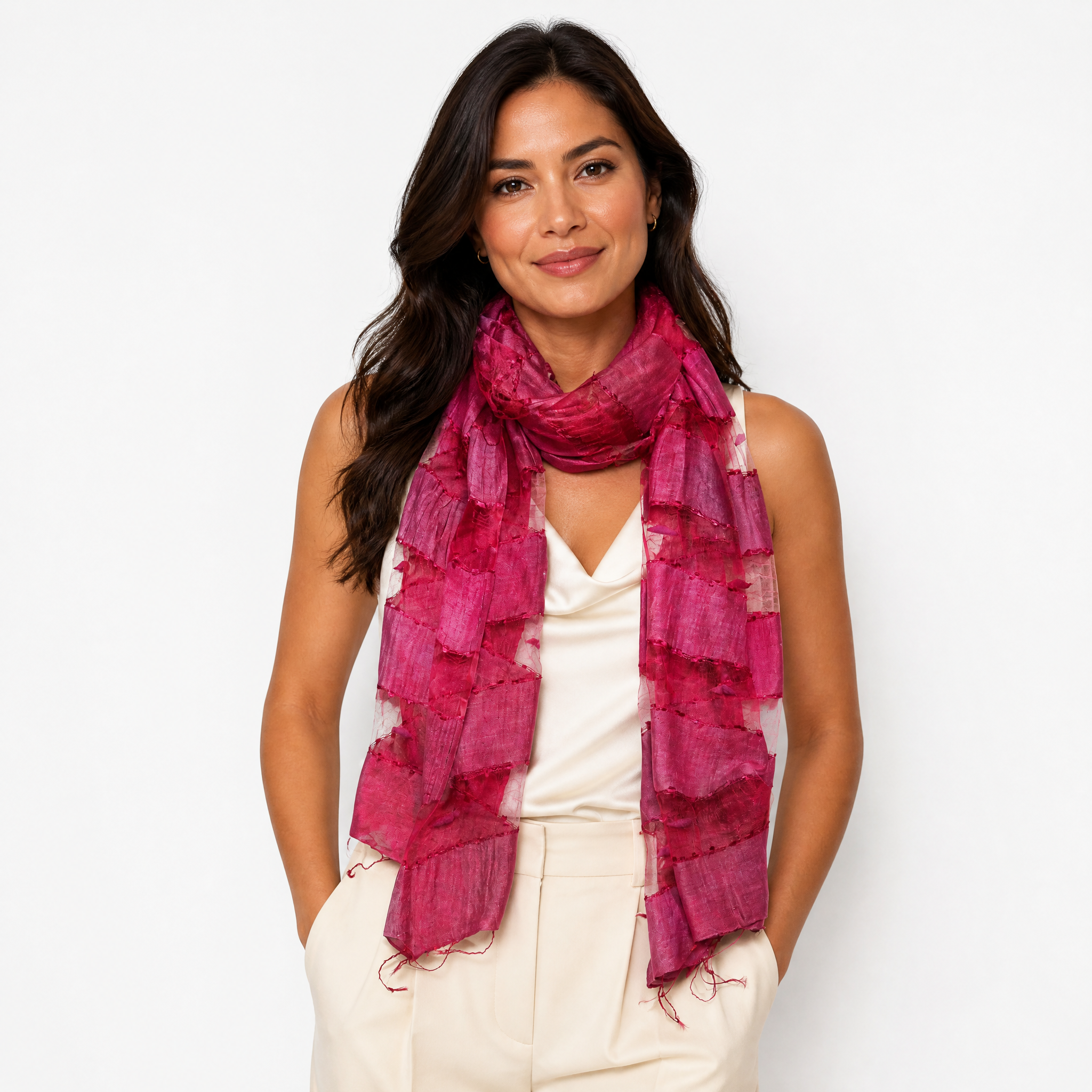 Hand Woven Silk Blended Scarf