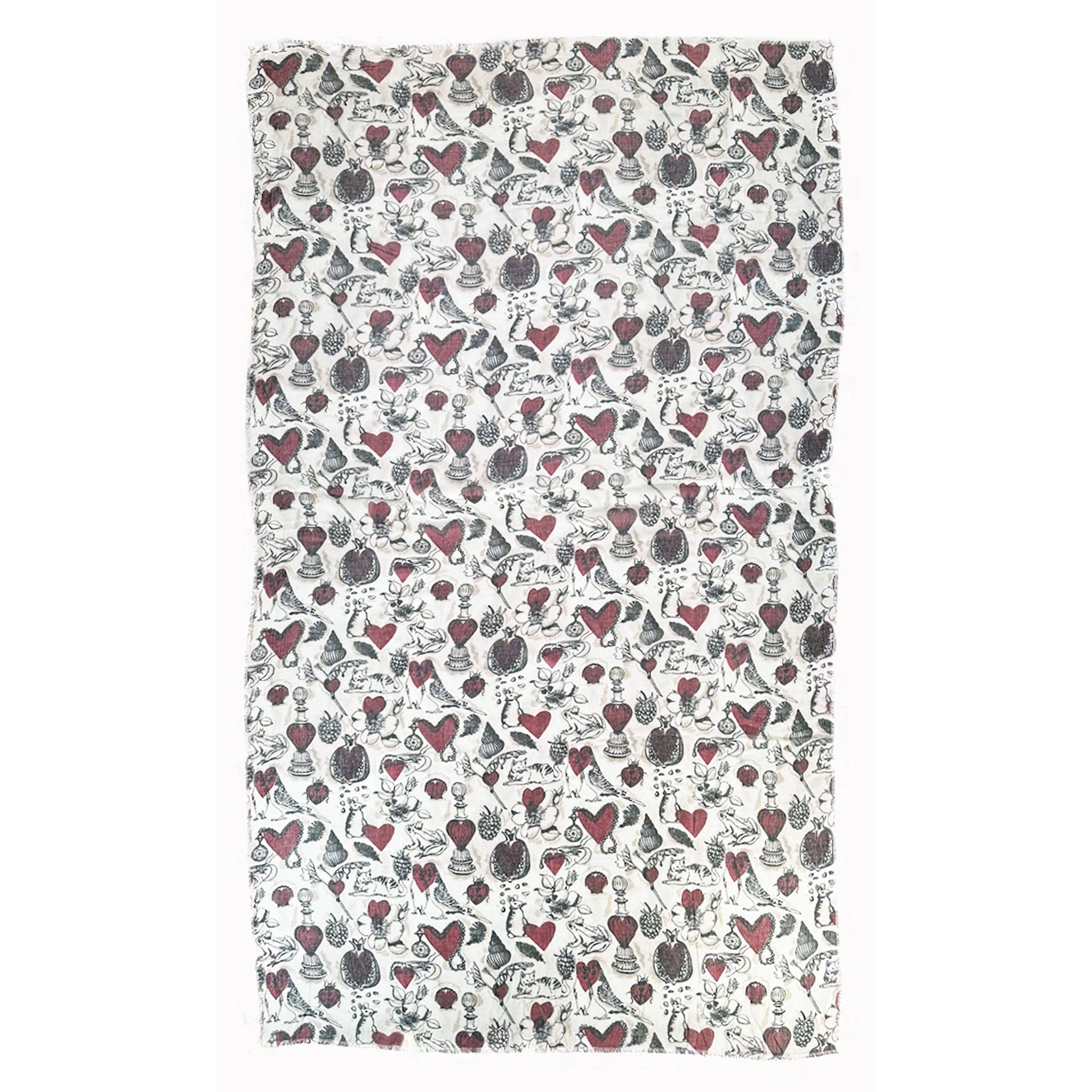 Hearts & Perfume Bottles Scarf