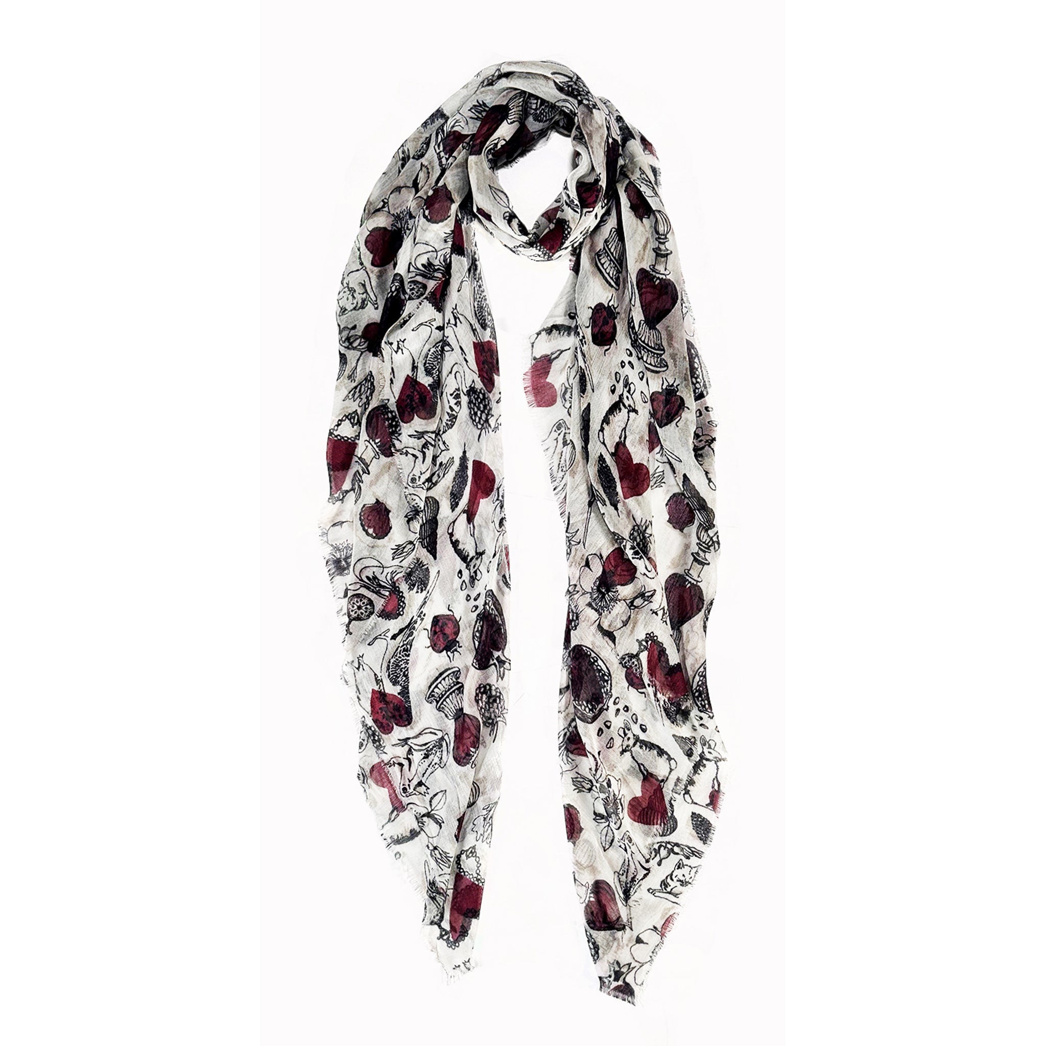 Hearts & Perfume Bottles Scarf